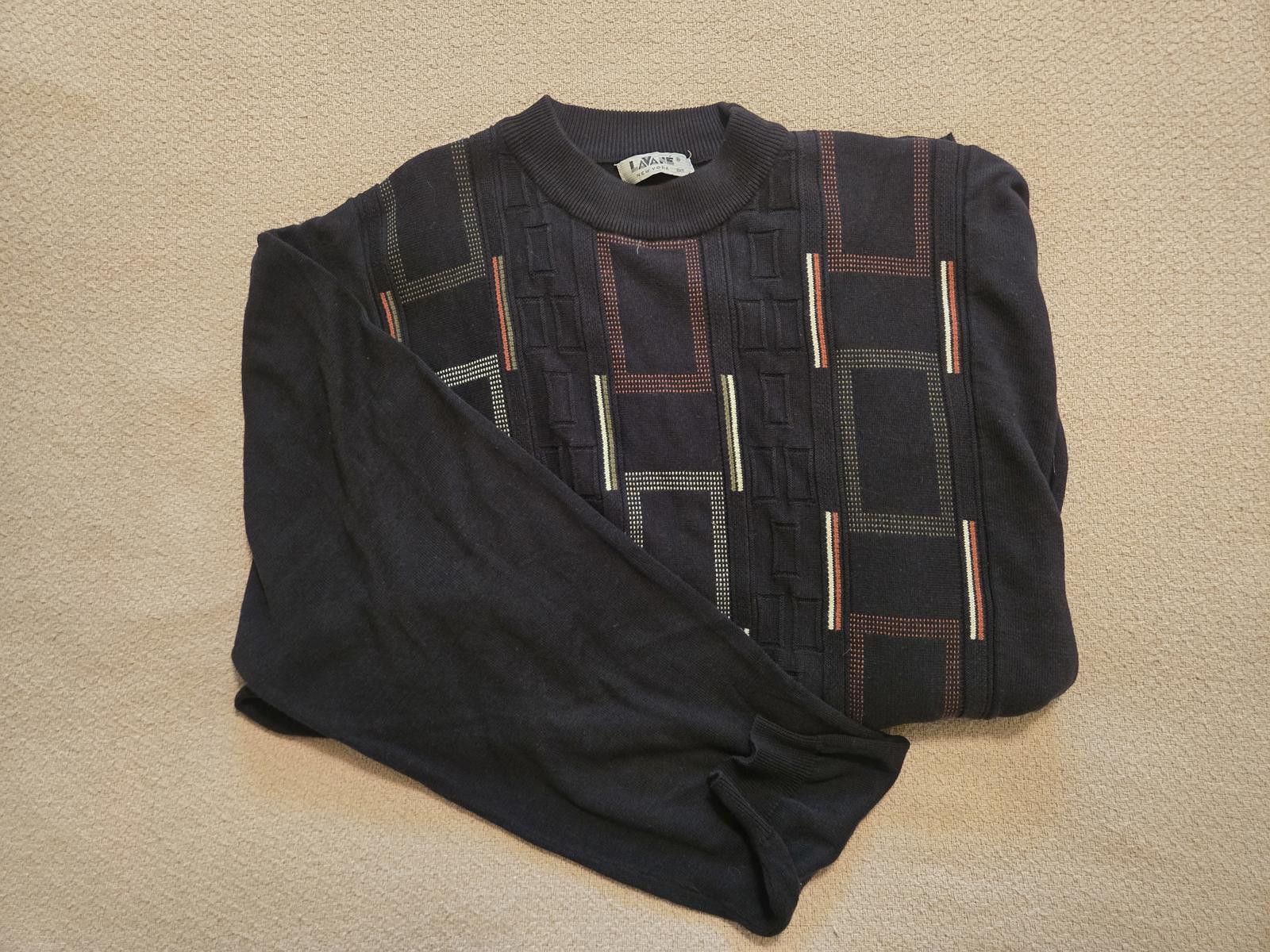 Lavane Lavane New York 2XT Vintage Pattern Knit Sweater Size US XXL / EU 58 / 5 - 1 Thumbnail