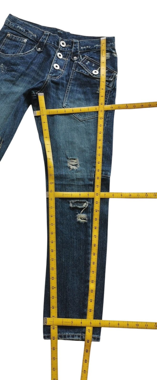 Kapital Distressed denim jeans with star patches Size US 30 / EU 46 - 9 Thumbnail