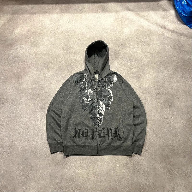No Fear Vintage No Fear Zip Up Hoodie Skull Affliction Y2K Style Size US XL / EU 56 / 4 - 1 Thumbnail