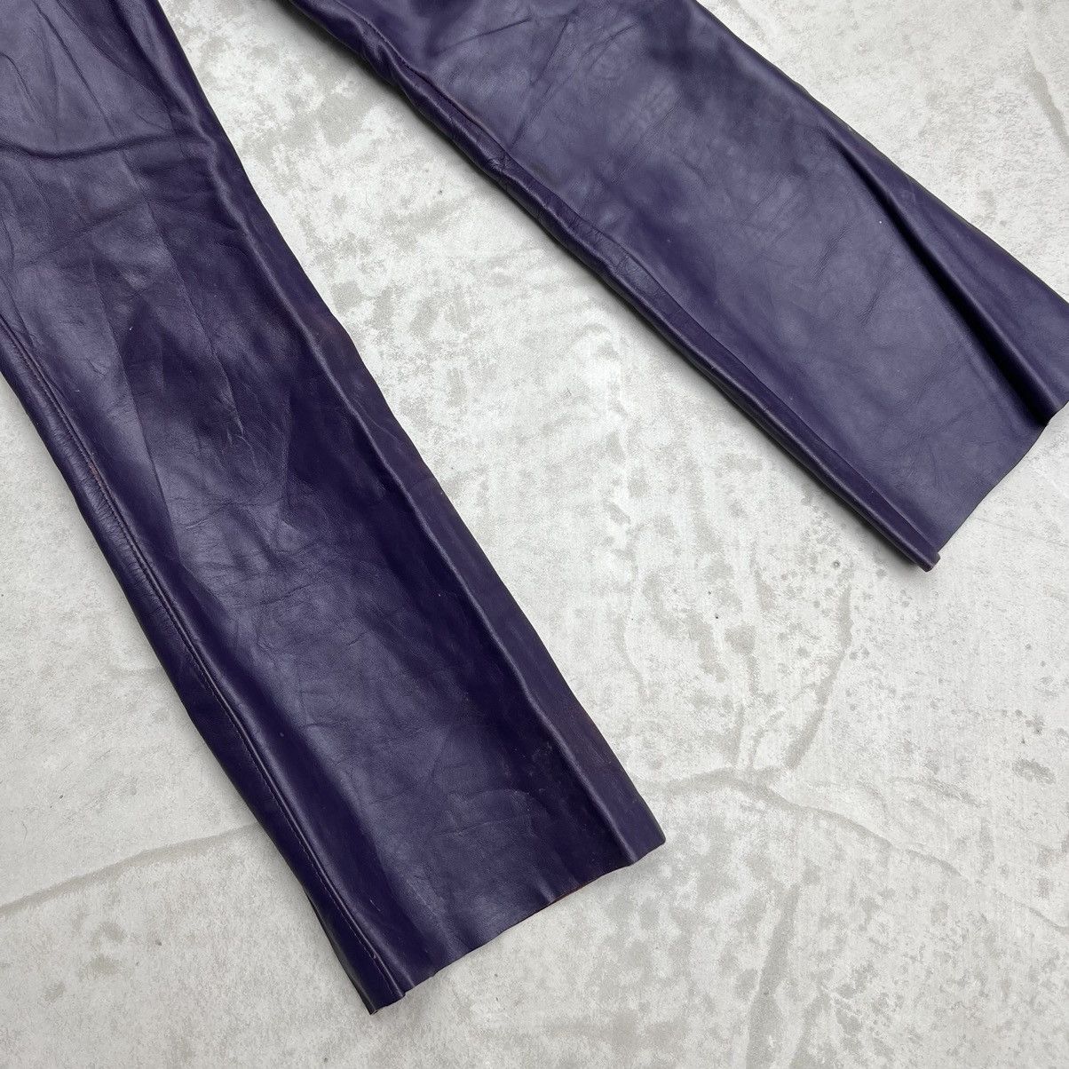 Schott Schott Vintage Purple Leather Pants Size US 28 / EU 44 - 4 Thumbnail