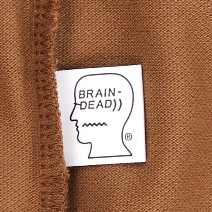 Brain Dead Brain Dead Dogma Half Zip Polo Shirt Brown S Mens Polo Short Sleeve Shirt 100% Cotton Embroidered Logo Zipper Size US S / EU 44-46 / 1 - 4 Thumbnail