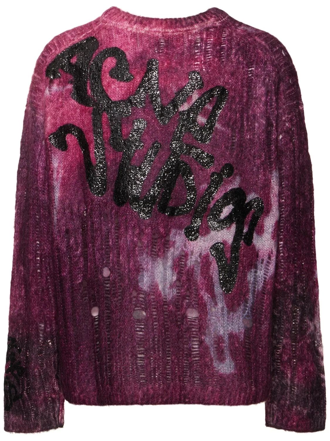 Acne Studios ACNE STUDIOS Deep Purple Wool Sweater New & Authentic Size US XXS / EU 40 - 2 Thumbnail