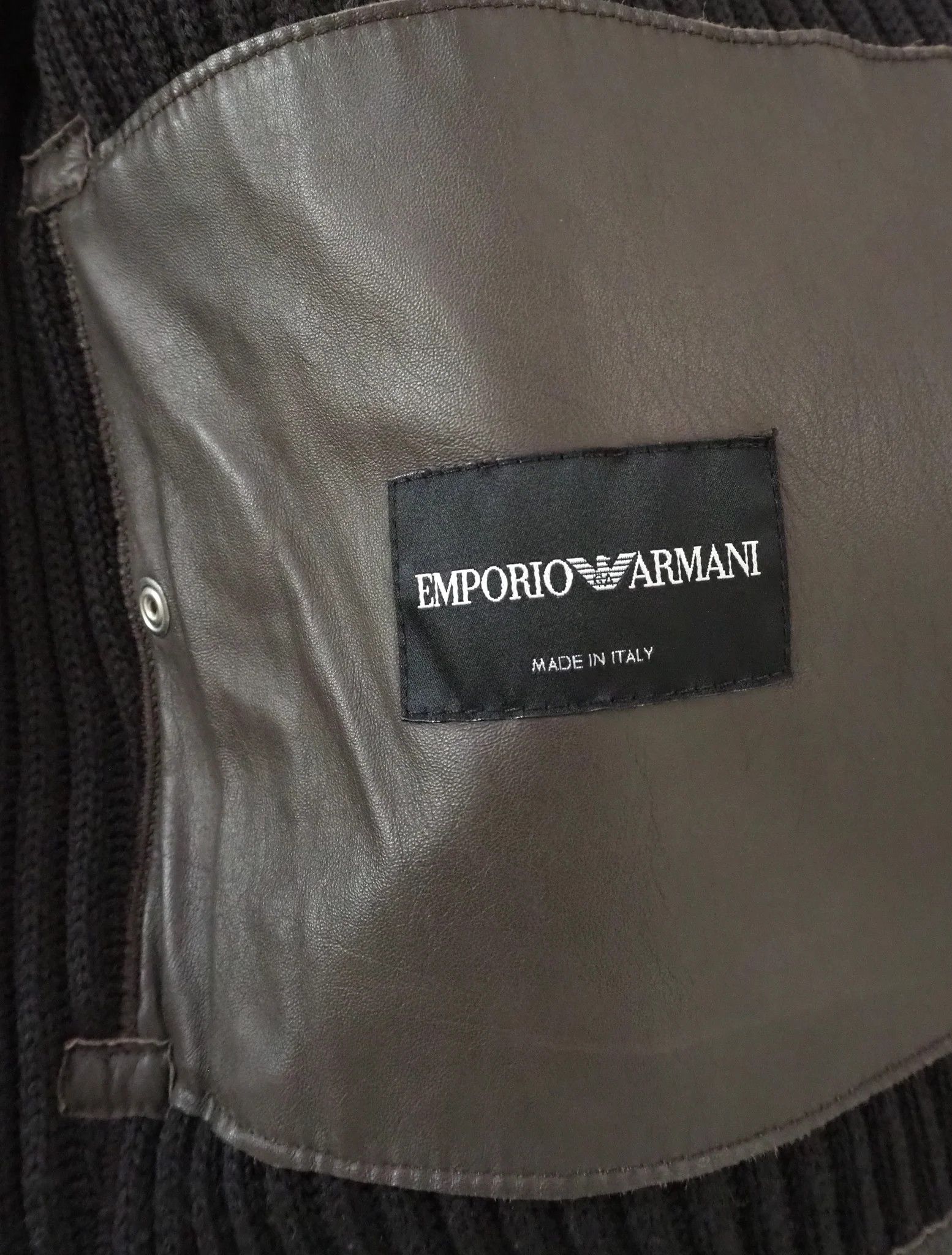 Emporio Armani Emporio Armani Ribbed Leather Jacket Wool Lining $2615 Size US M / EU 48-50 / 2 - 4 Thumbnail