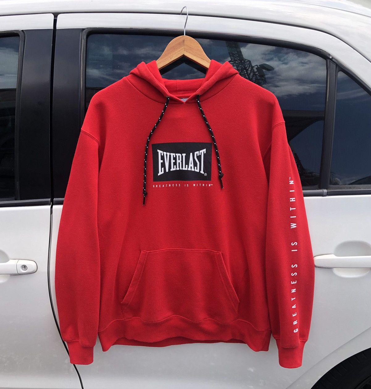 Everlast EVERLAST NYC Sweatshirt Hoodie With Logo Print Red Size US L / EU 52-54 / 3 - 1 Thumbnail