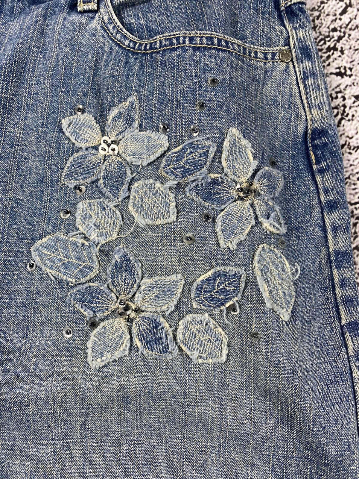 Joie de Vivre Vintage 90s Joie de Vivre denim midi skirts retro streetwear Size 34" / US 12 / IT 48 - 4 Thumbnail