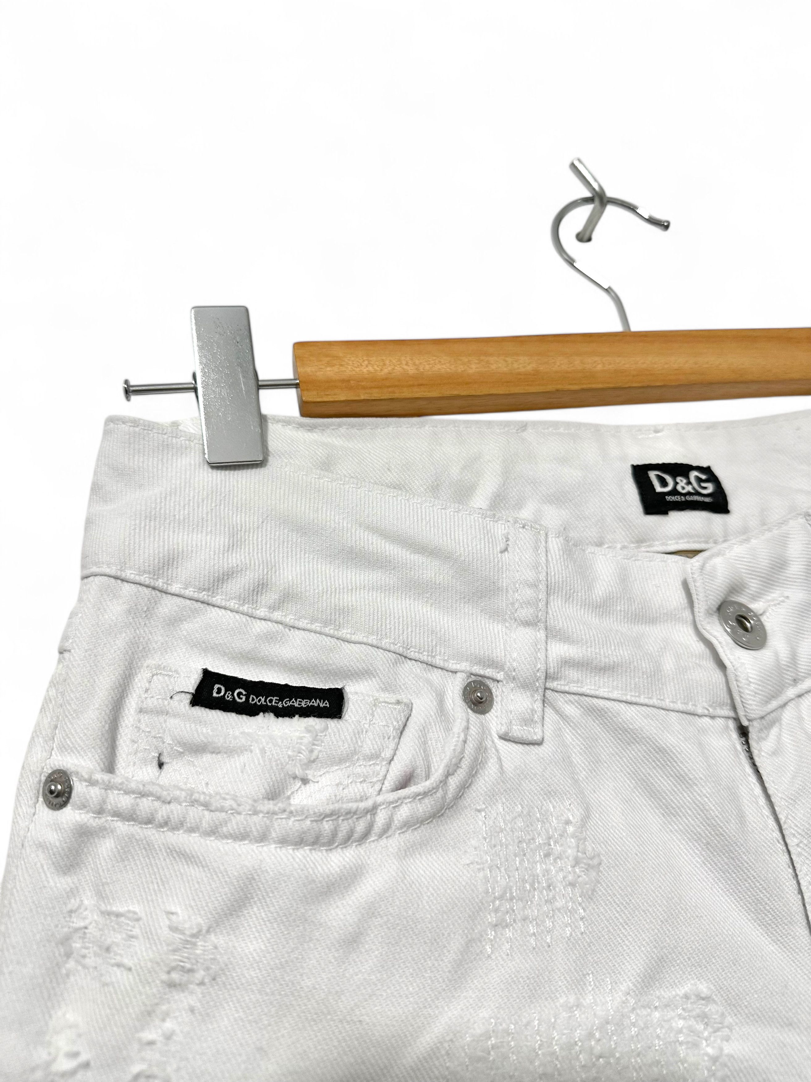 Dolce & Gabbana y2k Dolce & Gabbana But Cut Denim Jeans White (XS) Size 24" / US 00 / IT 34 - 5 Thumbnail
