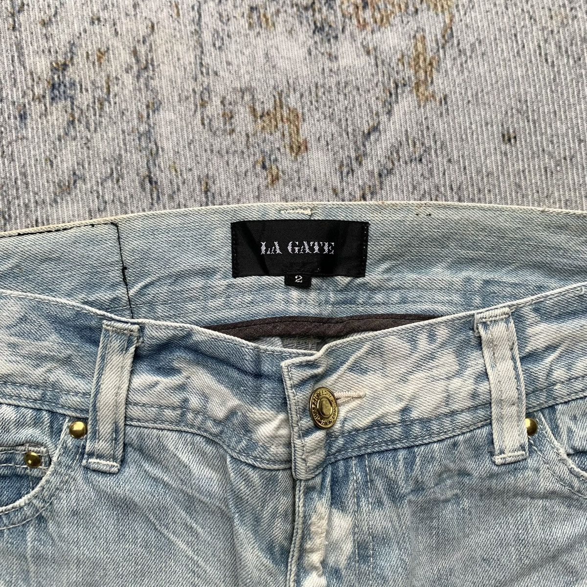 If Six Was Nine × Japanese Brand × Vintage Rare Japanese Brand LA Gate Blue Wash Distressed Jeans Size US 33 - 5 Thumbnail