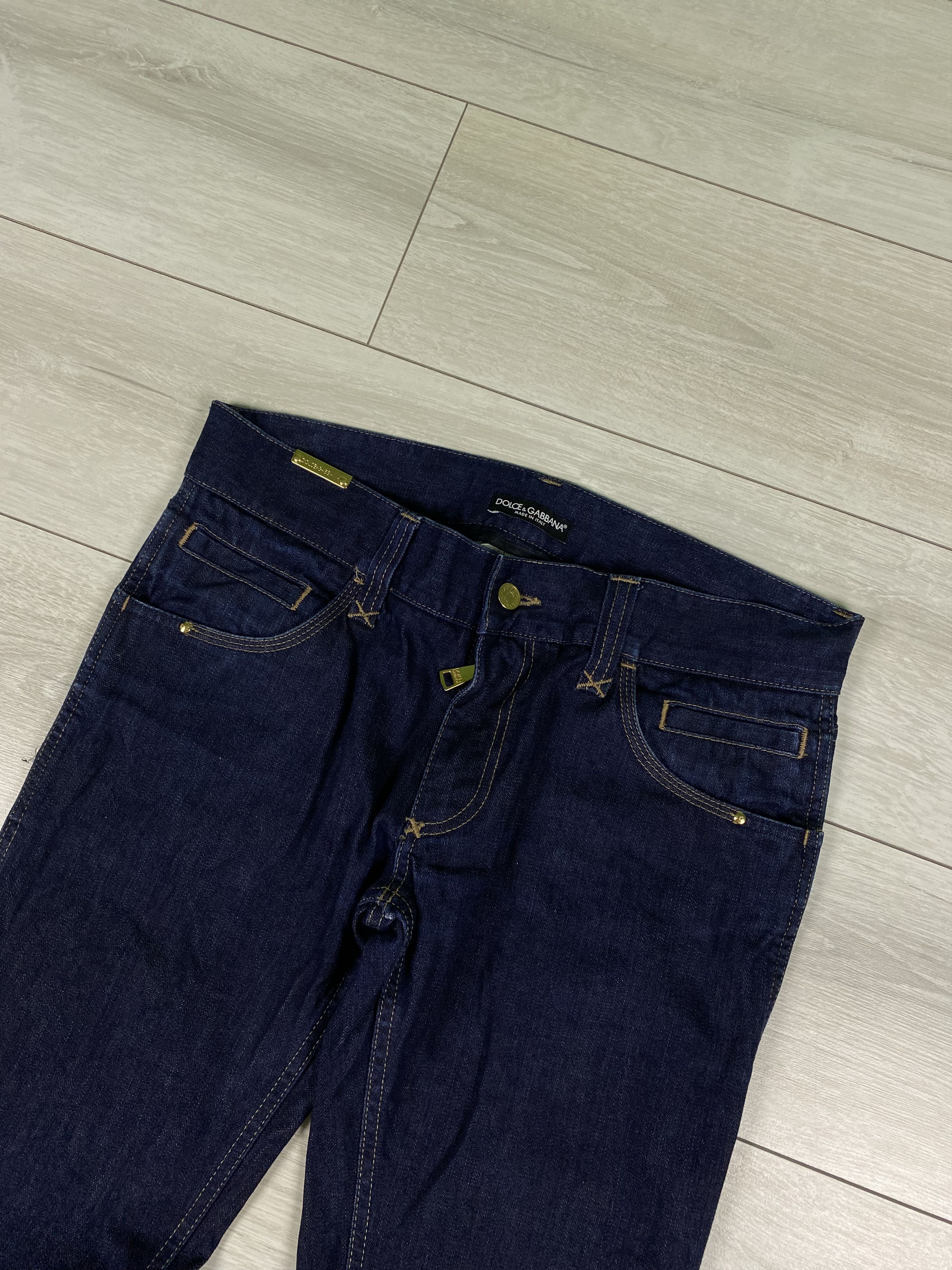 Dolce & Gabbana Rare Dolce & Gabbana 14 gold stright jeans size 48 Size US 32 / EU 48 - 5 Thumbnail