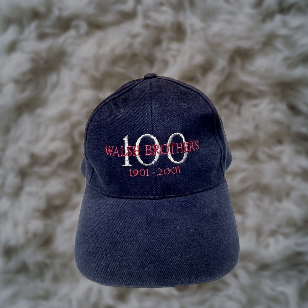 Vintage Kap Hat Adults Walsh Brothers 100 Adjustable Leather StrapBack Cap One Size Fits Blue Leather Baseball Cap Mens Adjustable StrapBack Cap Size ONE SIZE - 1 Thumbnail