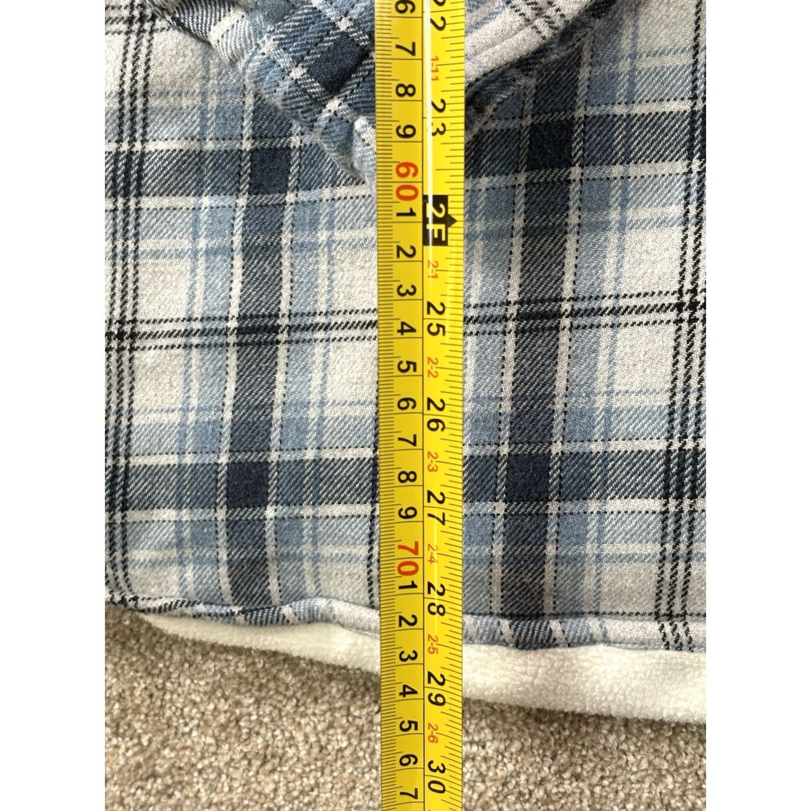 johnnie-O VINTAGE Johnnie-O Flannel Jacket Shacket Blue Sherpa Lined • Men’s XL Shirt Mens Blue Plaid 50 Chest 3-Front Pockets Regular Fit Knit/Flannel Jacket Size US XL / EU 56 / 4 - 7 Thumbnail