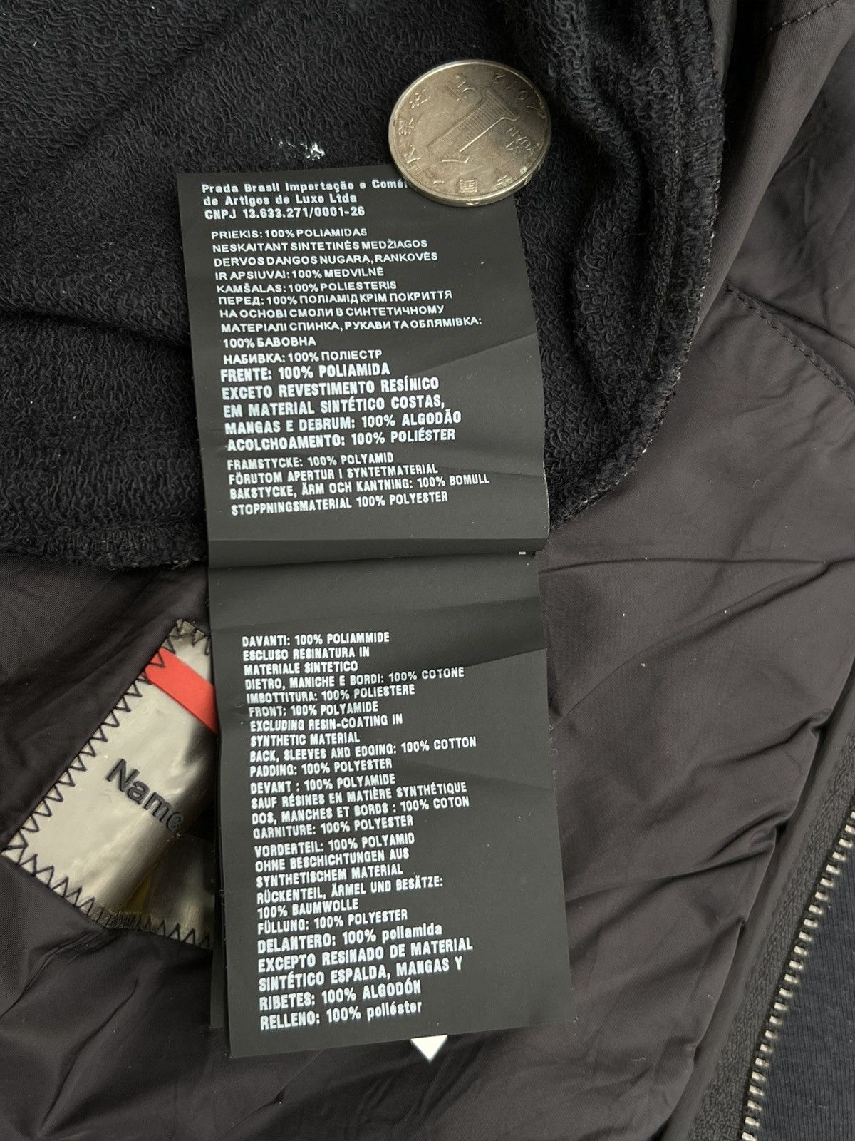 Prada Prada Black Quilted Hybrid Bomber Jacket – Size L Size US L / EU 52-54 / 3 - 16 Thumbnail