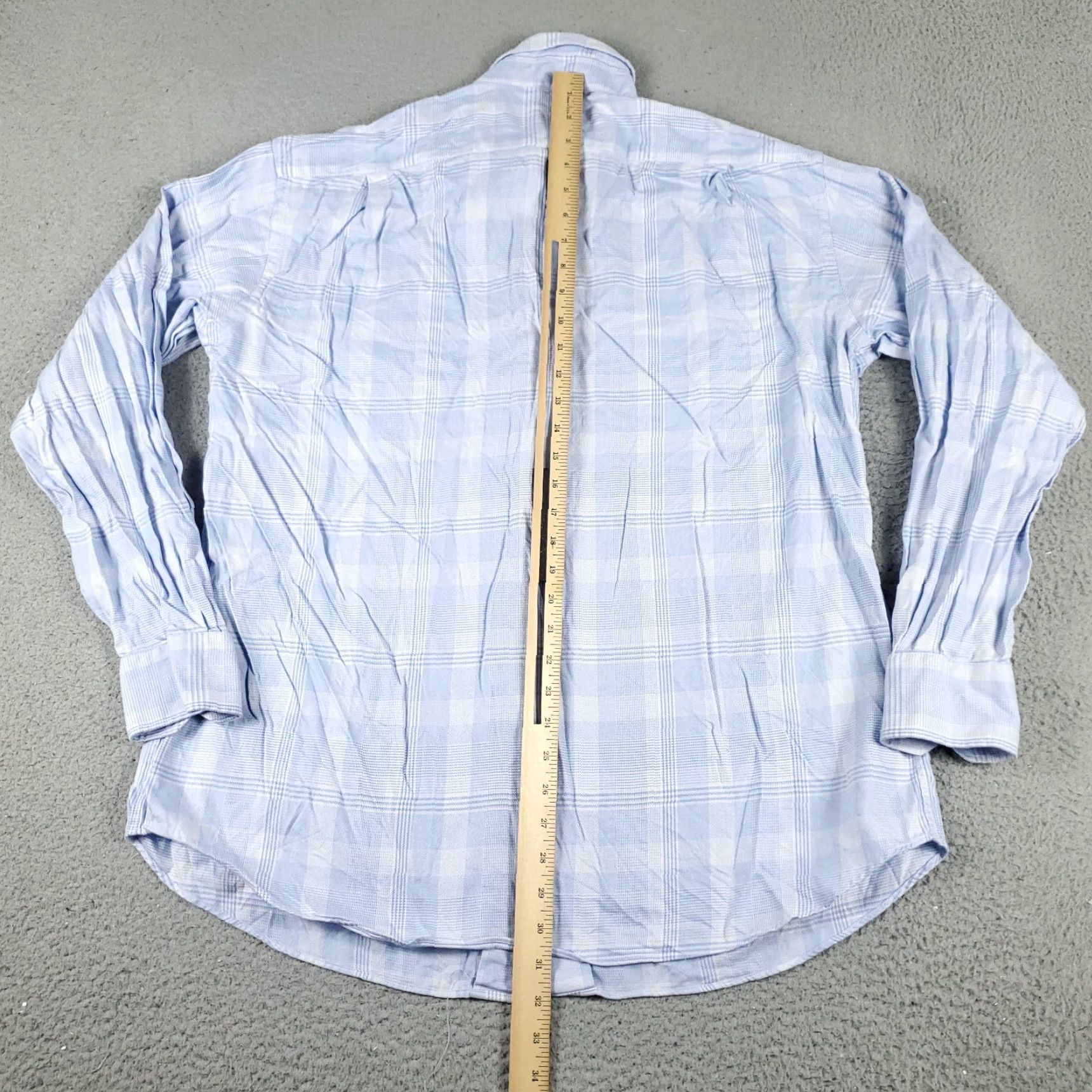 Tommy Bahama Tommy Bahama Shirt Mens 16.5 Blue Plaid Dress Button Up Long Sleeve Size 42R - 3 Thumbnail