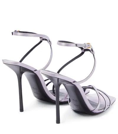 Saint Laurent Paris o1b1hav111224 Nuit Sandals in Crepe Satin in Light Purple Size US 11.5 / IT 41.5 - 3 Thumbnail
