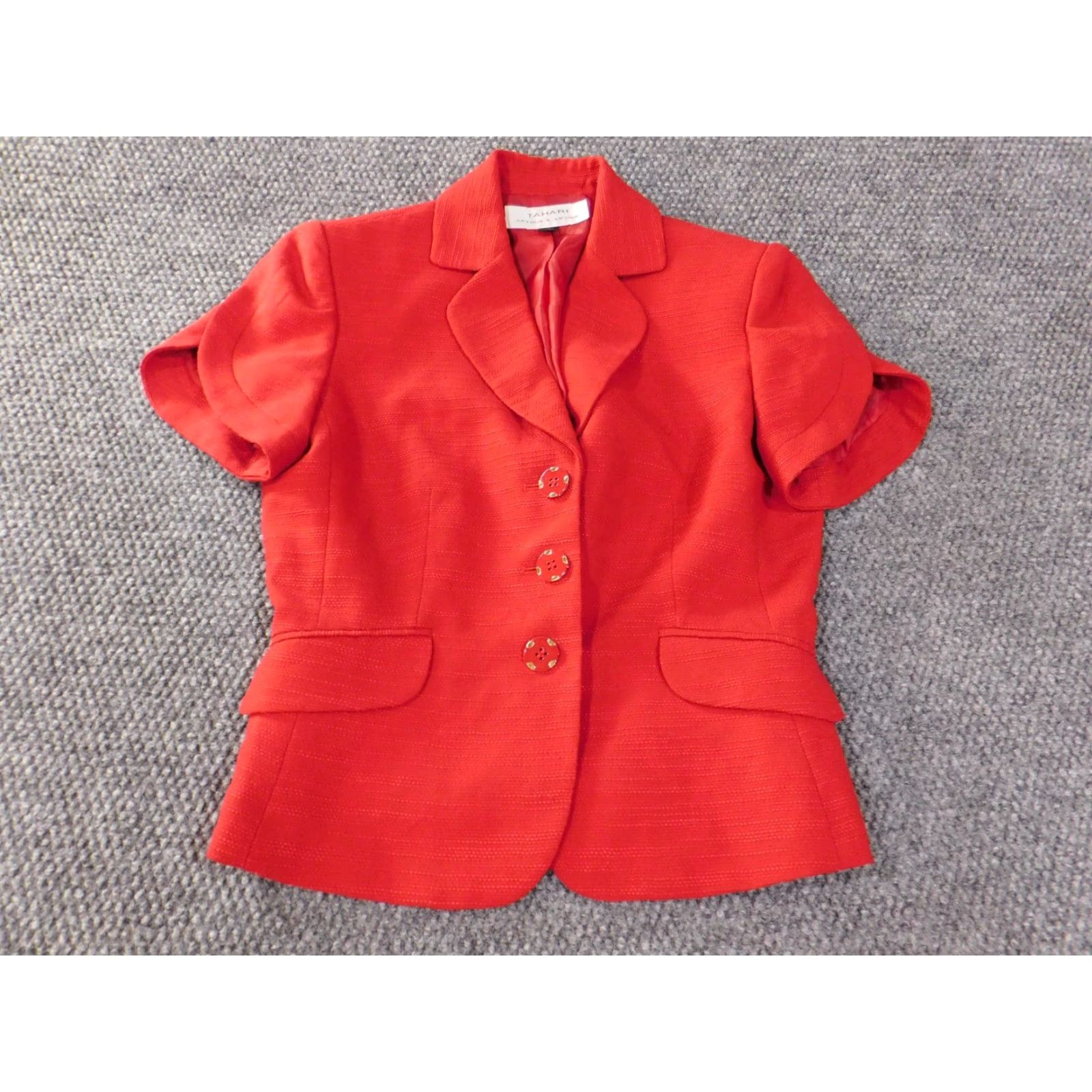 Vintage Tahari Jacket Blazer Womens 4 Red Red Blazer Formal Classic 3-Button Tahari ASL Blazer Womens Mens? Size S / US 4 / IT 40 - 4 Thumbnail