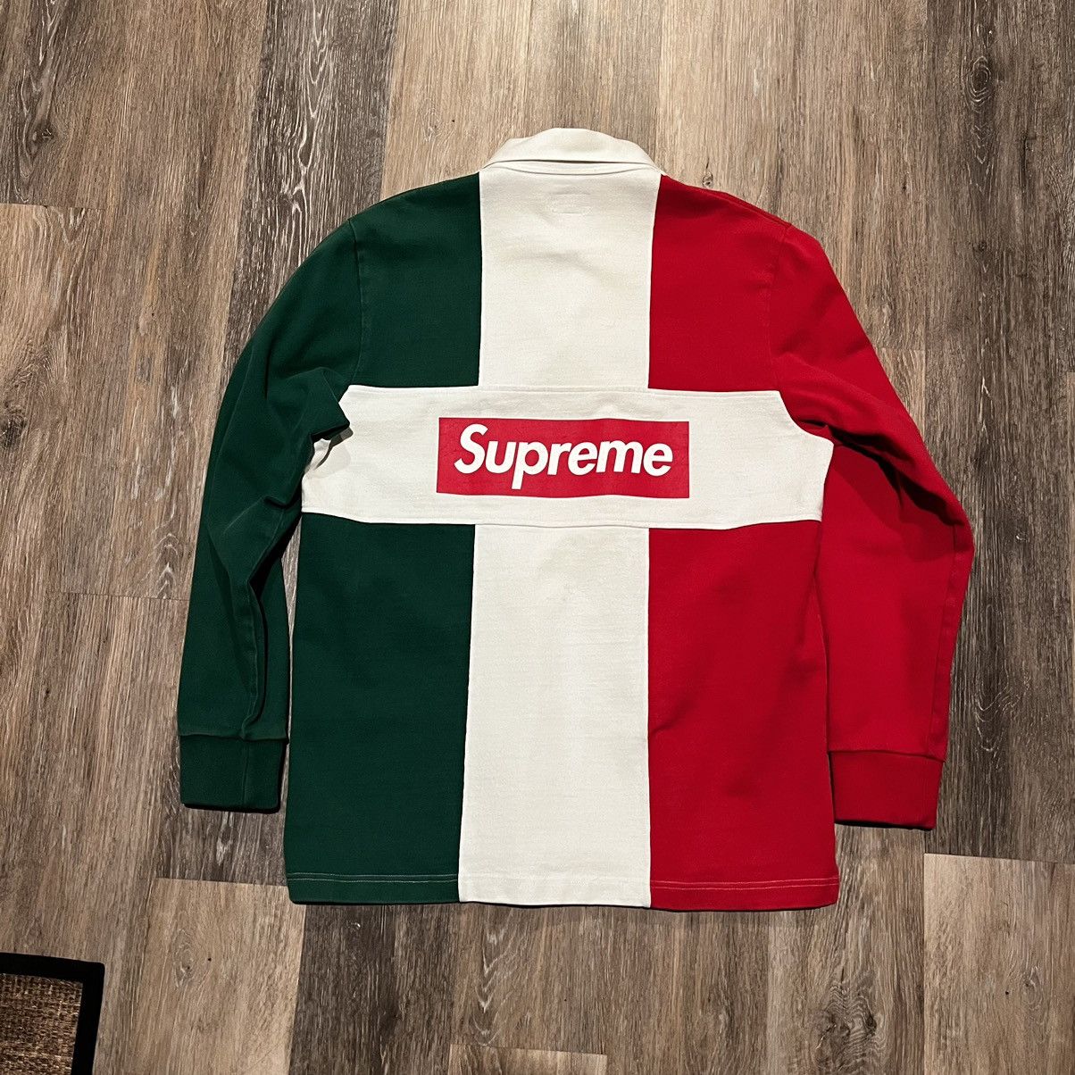 Supreme Supreme Split Box Logo Rugby Top Size US L / EU 52-54 / 3 - 15 Thumbnail
