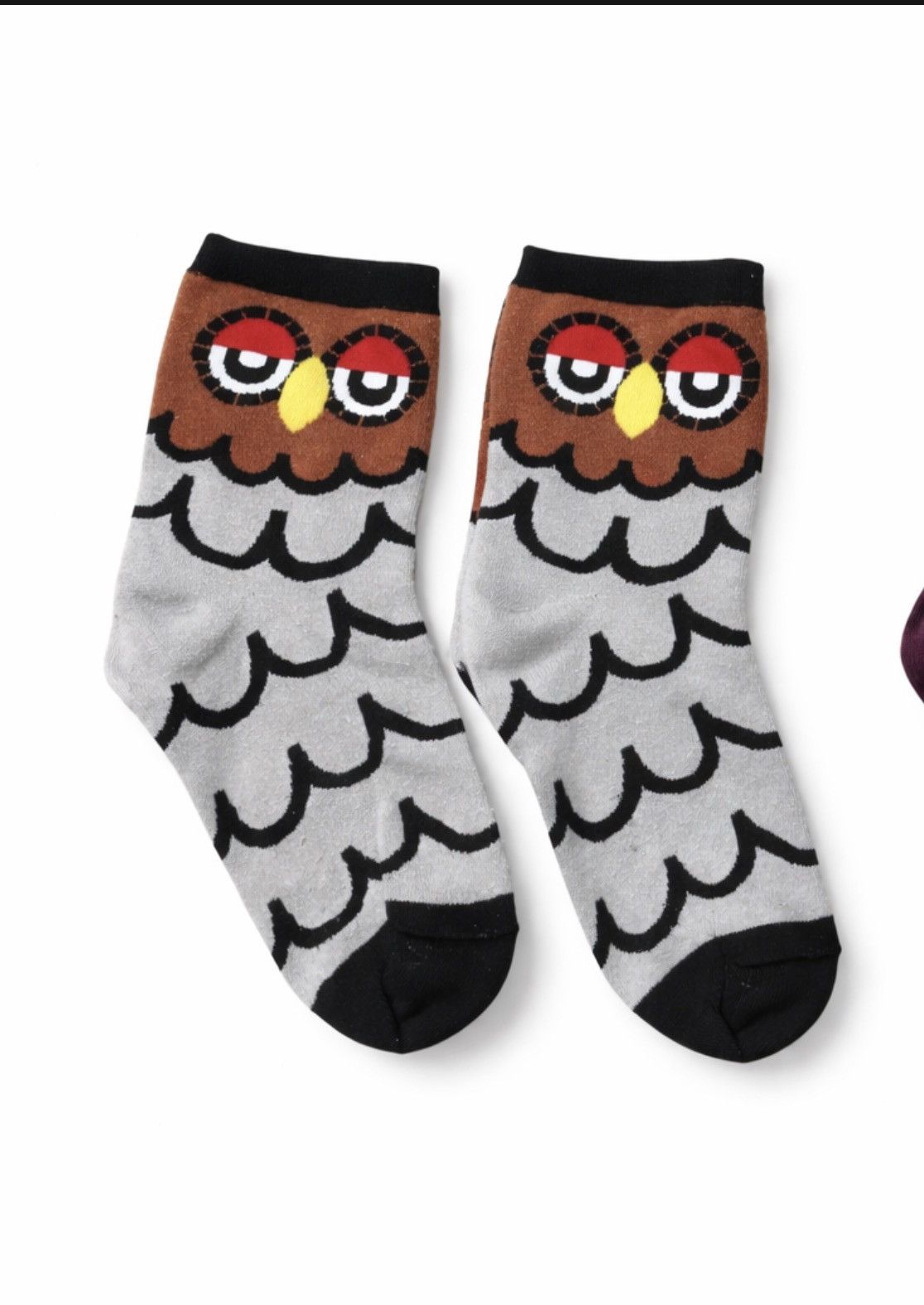 Other Unamused Owl Socks Size ONE SIZE - 1 Thumbnail