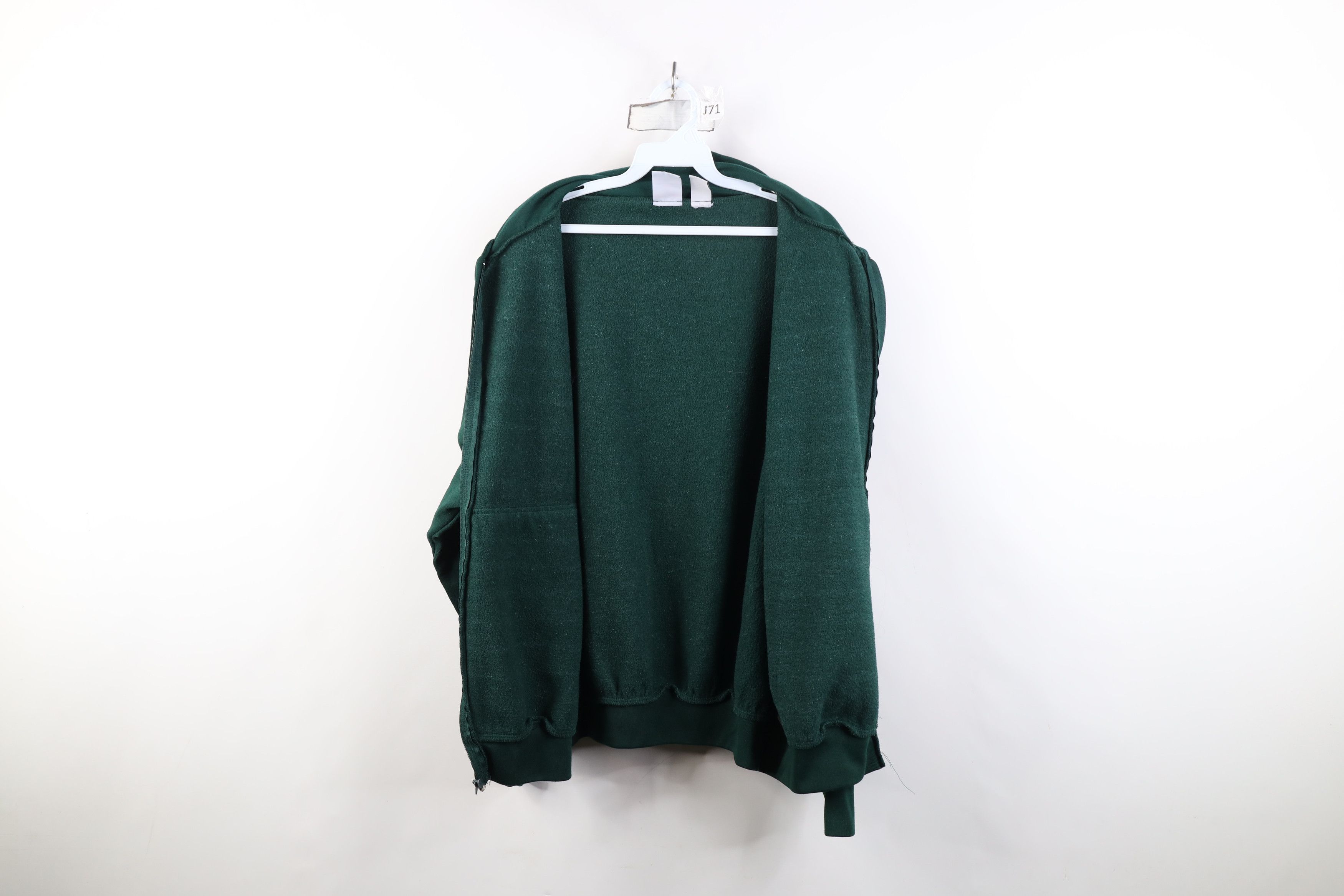 Vintage Vintage 90s Streetwear Hoodie Sweatshirt Hunter Green Size US XL / EU 56 / 4 - 9 Thumbnail