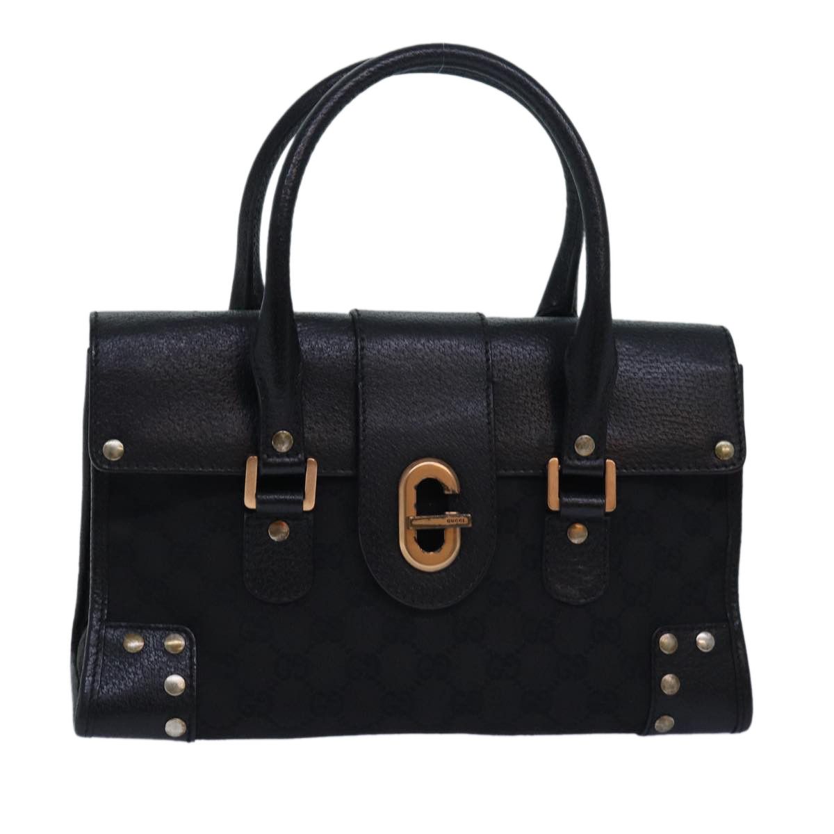 Gucci Gg Canvas Black Canvas Handbag (Pre-Owned) Size ONE SIZE - 1 Thumbnail