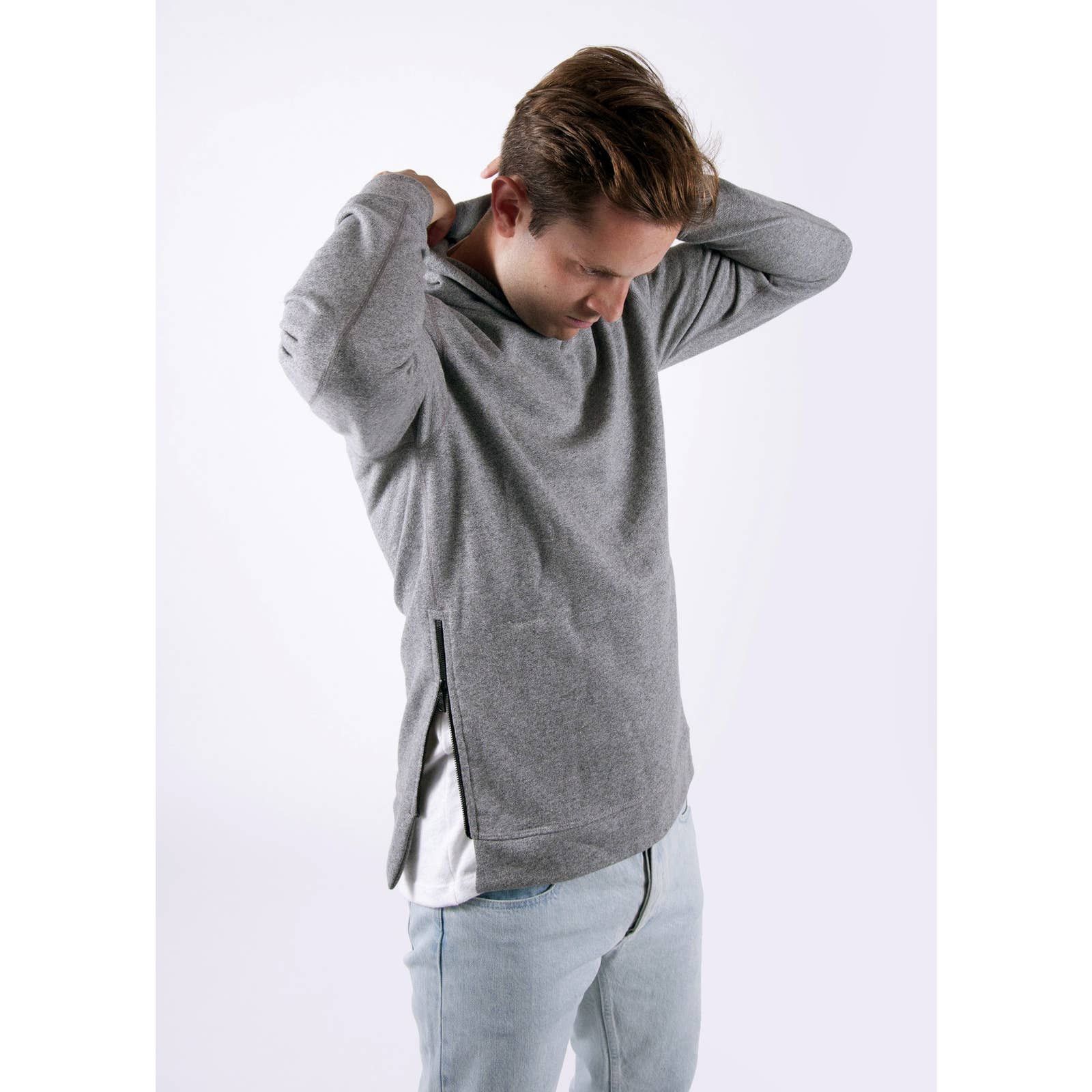 image of John Elliott Hooded Villain Pullover Hoodie in Grey, Men's (Size Medium)