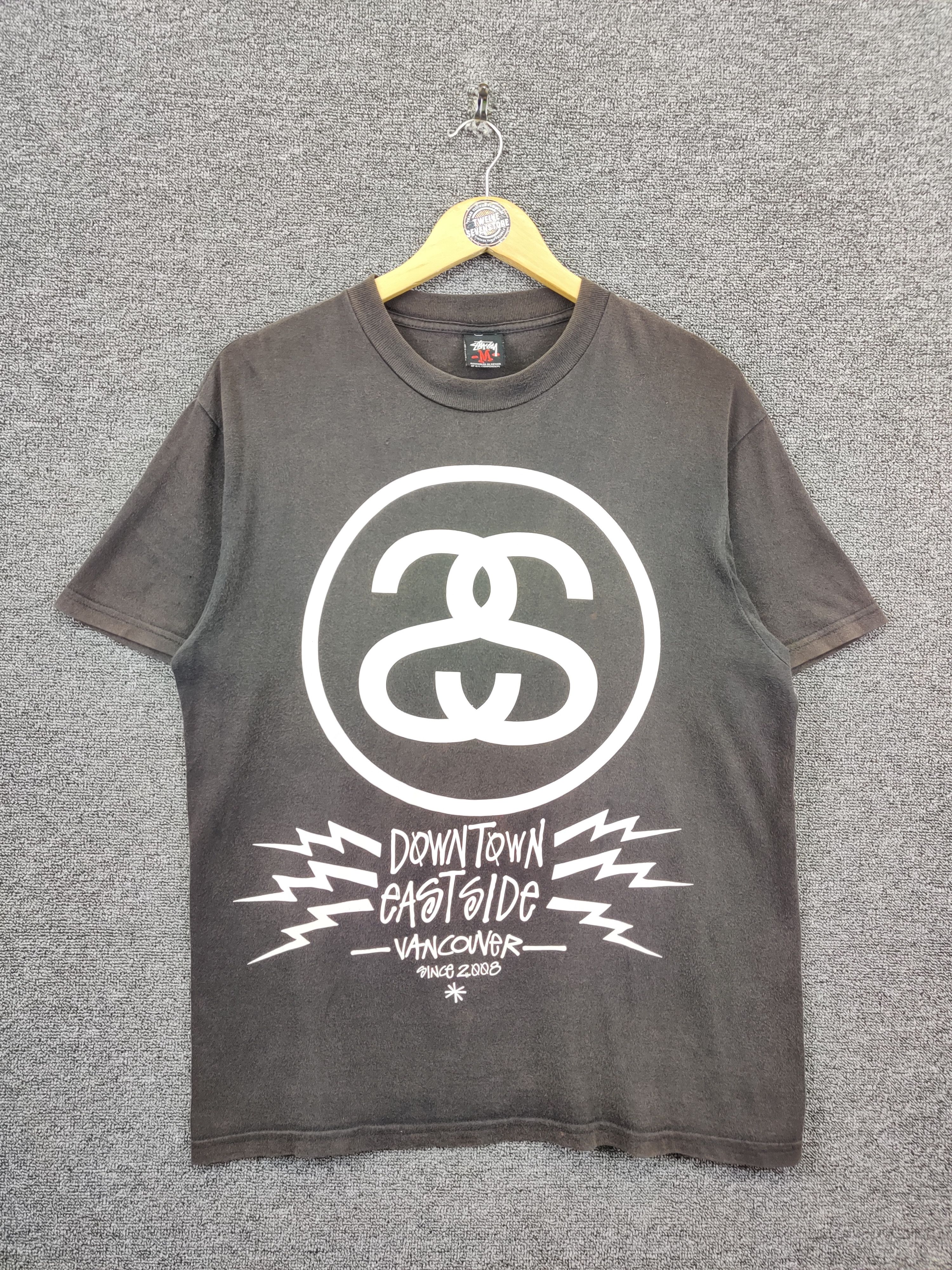 Vintage Stussy Downtown Eastside Big Logo Tee Tshirt