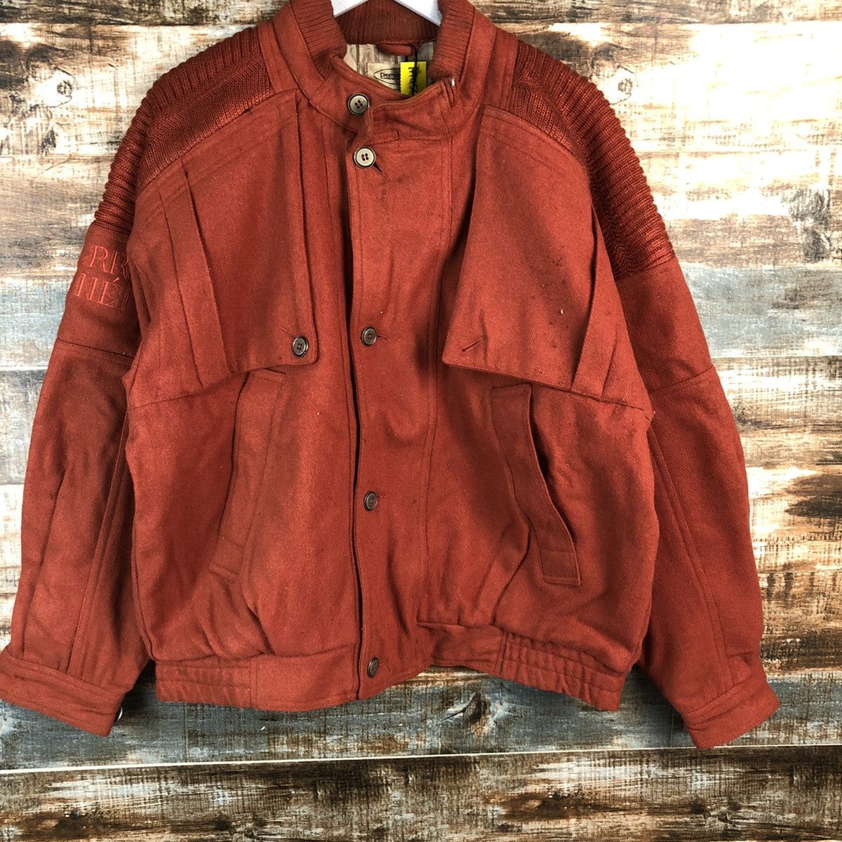 Vintage Pierre Bonee Orange Leather Jacket #A1956 Size US L / EU 52-54 / 3 - 3 Thumbnail