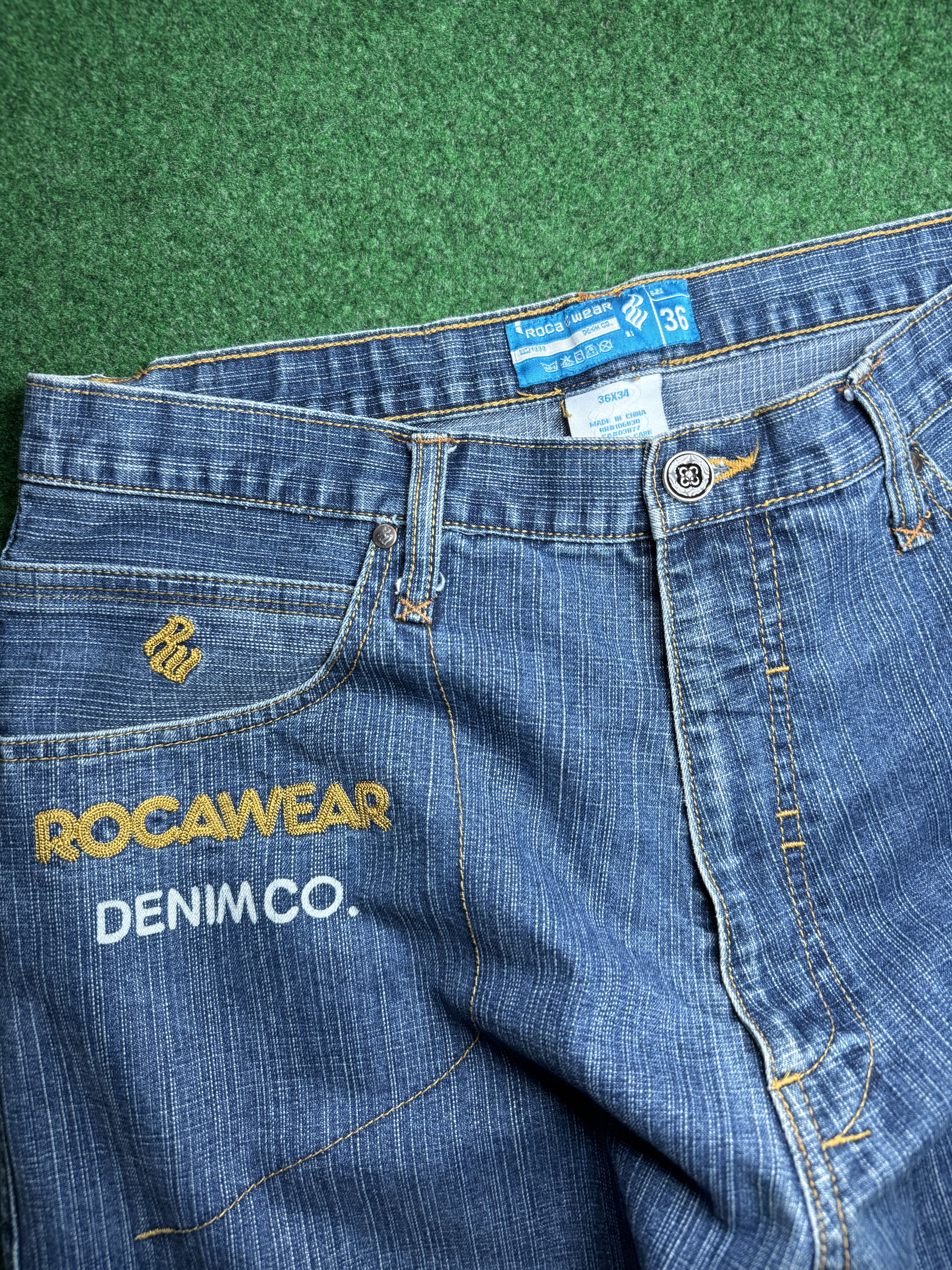 Rocawear Vintage Y2K Rocawear Denim Baggy Men’s 36x34 Jeans Size US 36 / EU 52 - 2 Thumbnail
