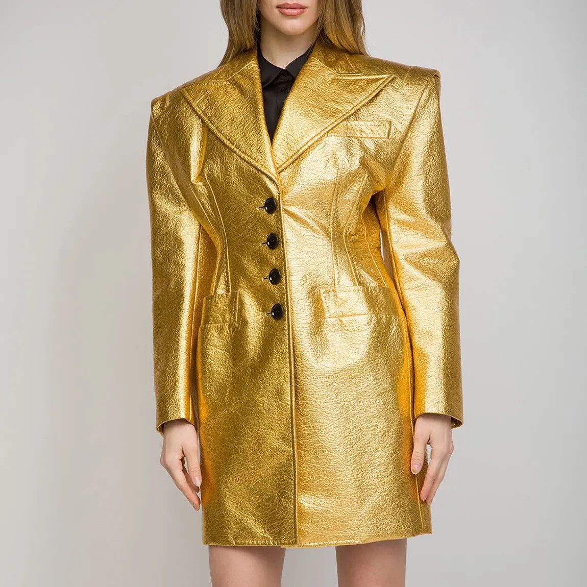 Dolce & Gabbana o1y0825 Coat in Gold Size S / US 4 / IT 40 - 1 Thumbnail