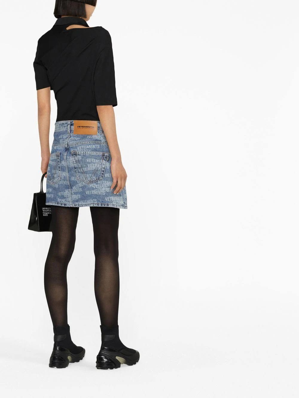 Vetements o1mle0524 Denim Skirt in Blue Size 32" / US 10 / IT 46 - 2 Thumbnail