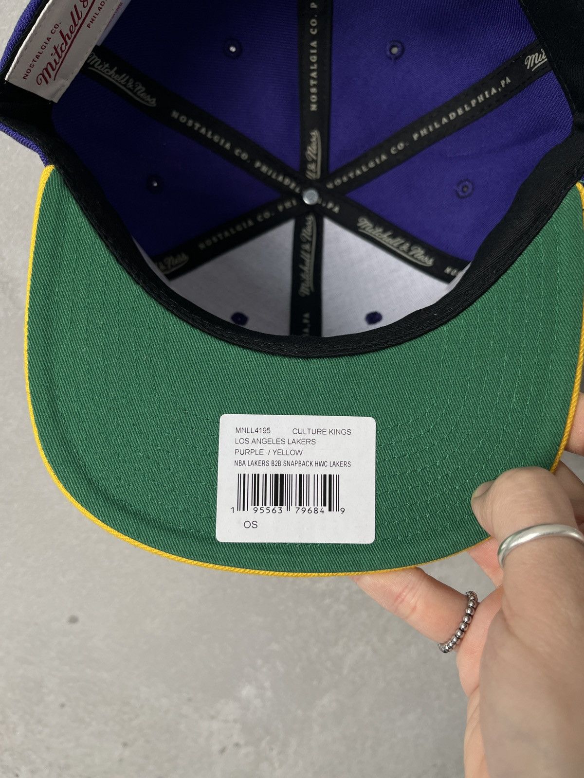 Mitchell & Ness × NBA Rare Mitchell & Ness NBA LA Lakers B2B Purple Snapback Hat Size ONE SIZE - 6 Thumbnail