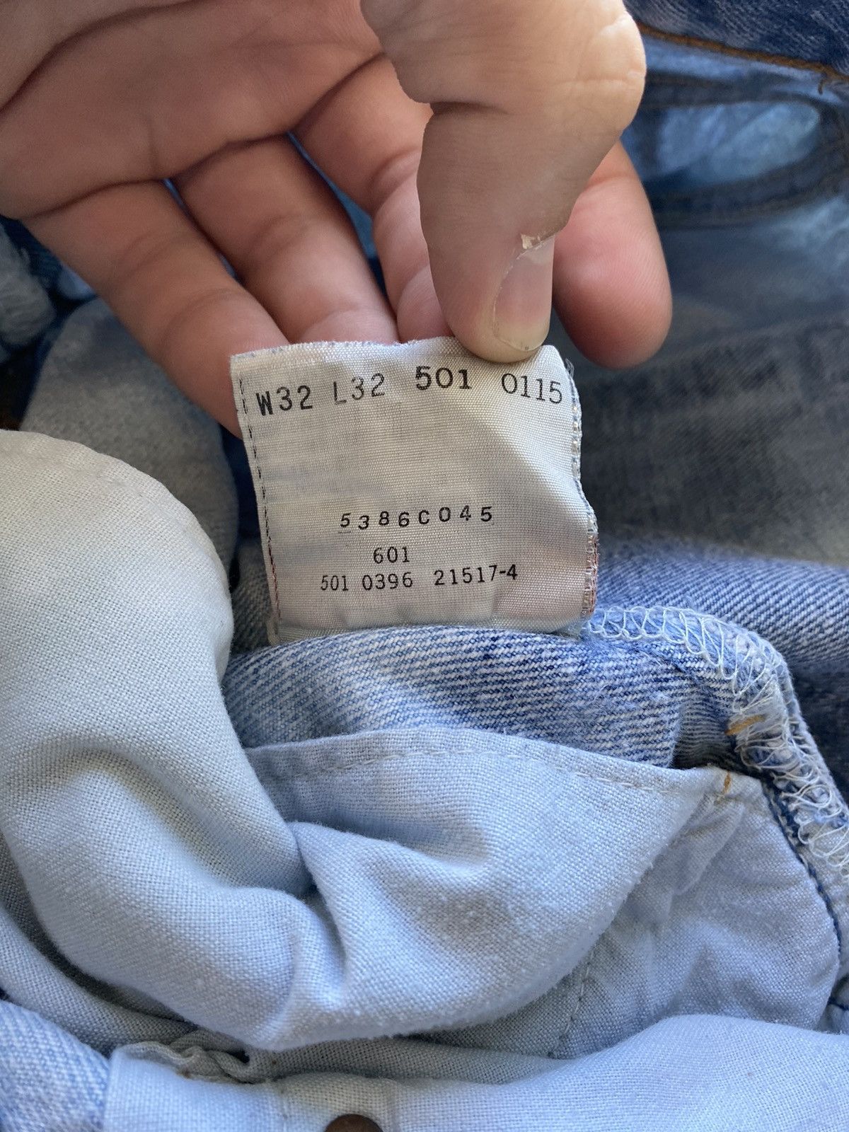 Levi's Vintage Clothing LVC Levis USA Made Custom Distressed Blue Cow Pattern Jeans Size US 32 / EU 48 - 3 Thumbnail