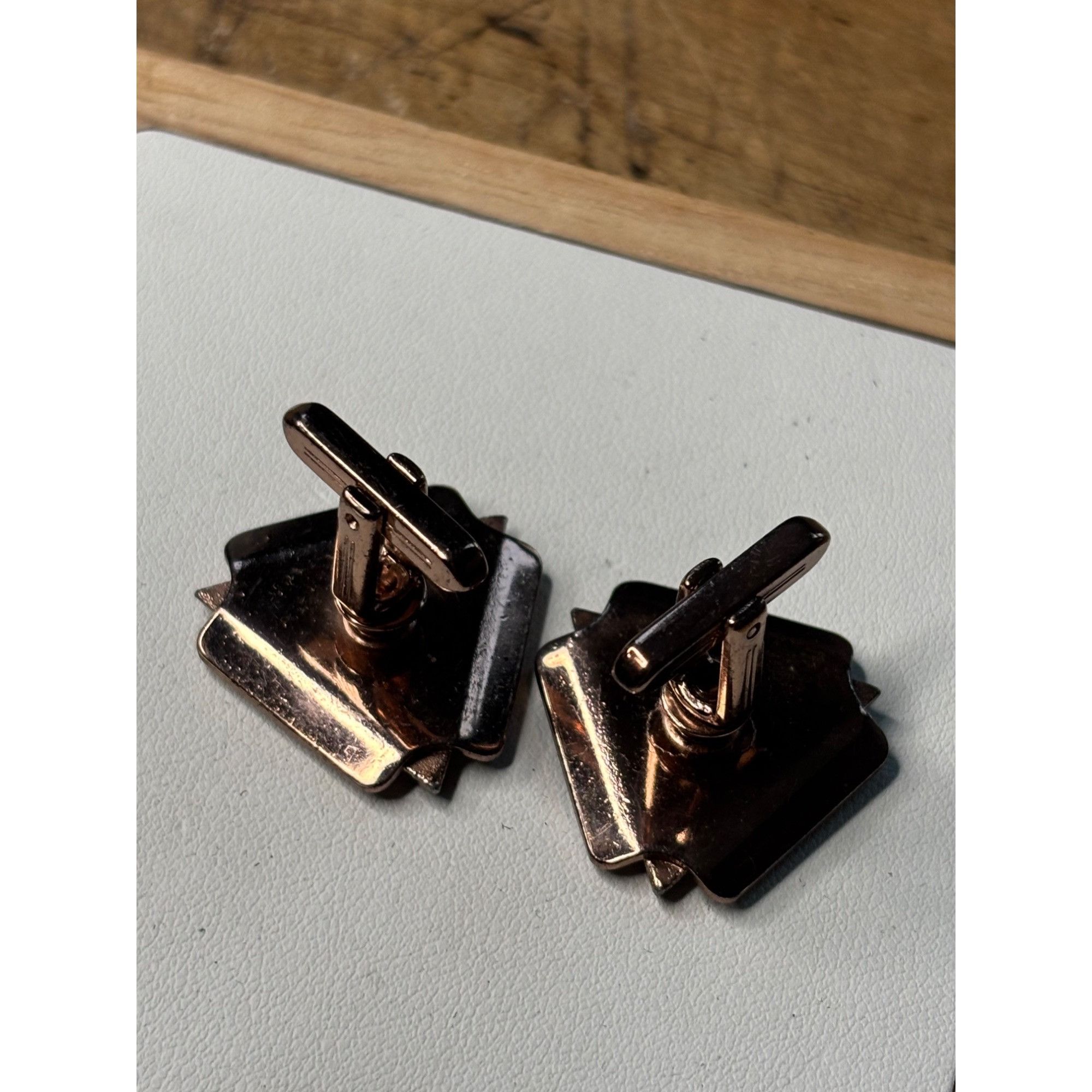 Other Vintage Copper & Black Geometric Cufflinks Size ONE SIZE - 6 Thumbnail