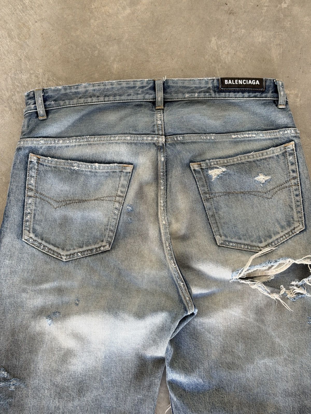 Balenciaga SOLD**Balenciaga SS23 destroyed mudwash jeans Size US 34 / EU 50 - 6 Thumbnail