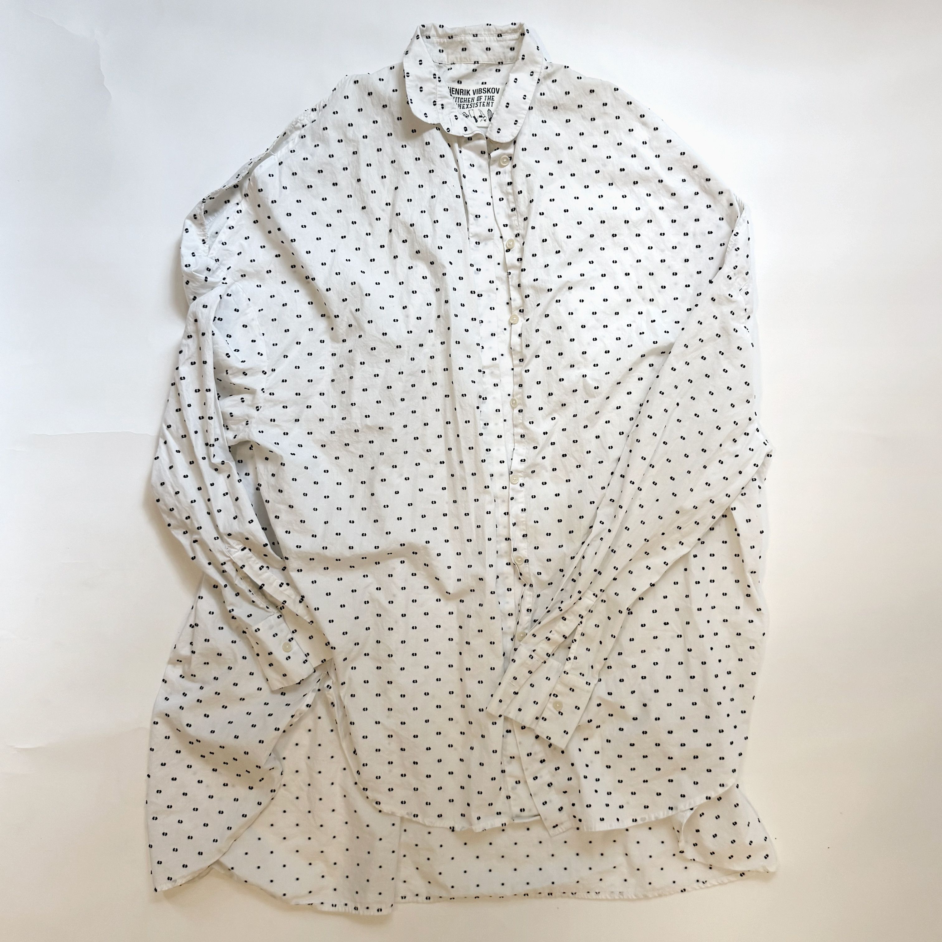 Henrik Vibskov SOLD Henrik Vibskov White Polka Dot Shirt Dress Size S Size S / US 4 / IT 40 - 3 Thumbnail