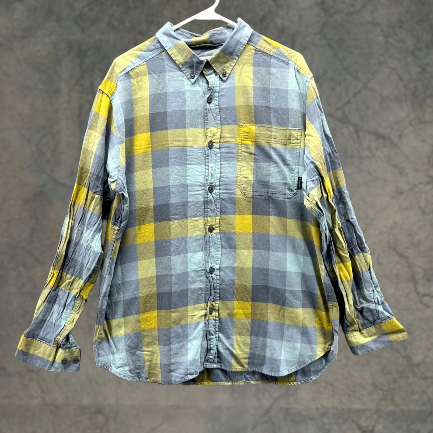 Vintage Columbia Shirt Mens Large Gray Yellow Button Down Buffalo Plaid Cotton Outdoors Size US L / EU 52-54 / 3 - 1 Thumbnail