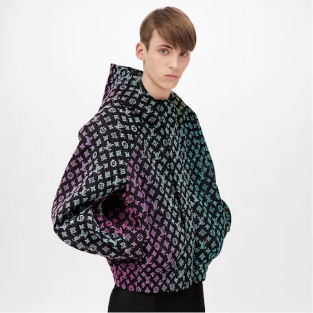 Louis Vuitton Black Gradient Monogram Mesh Hoodie