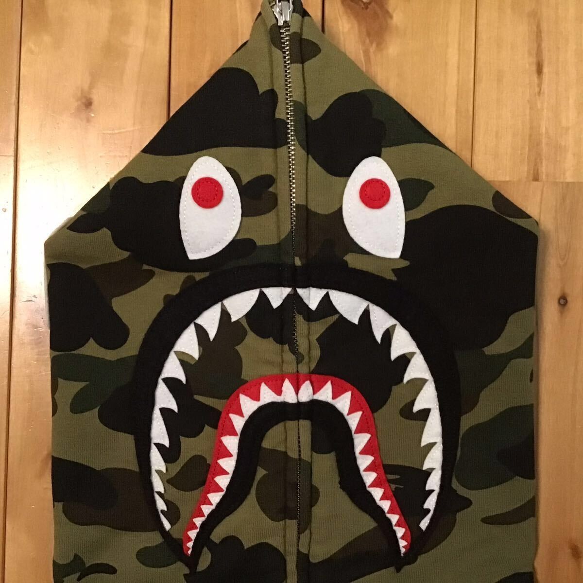 Bape BAPE 1st camo green shark full zip hoodie a bathing ape Size US XL / EU 56 / 4 - 3 Thumbnail