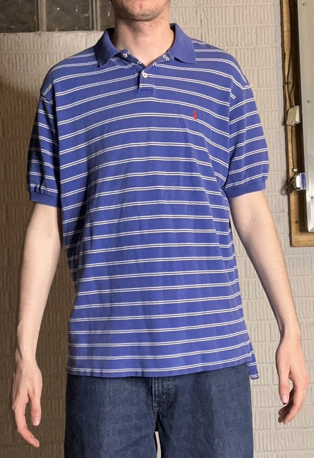 Vintage 90s Made In USA Polo Ralph Lauren Striped Polo Shirt