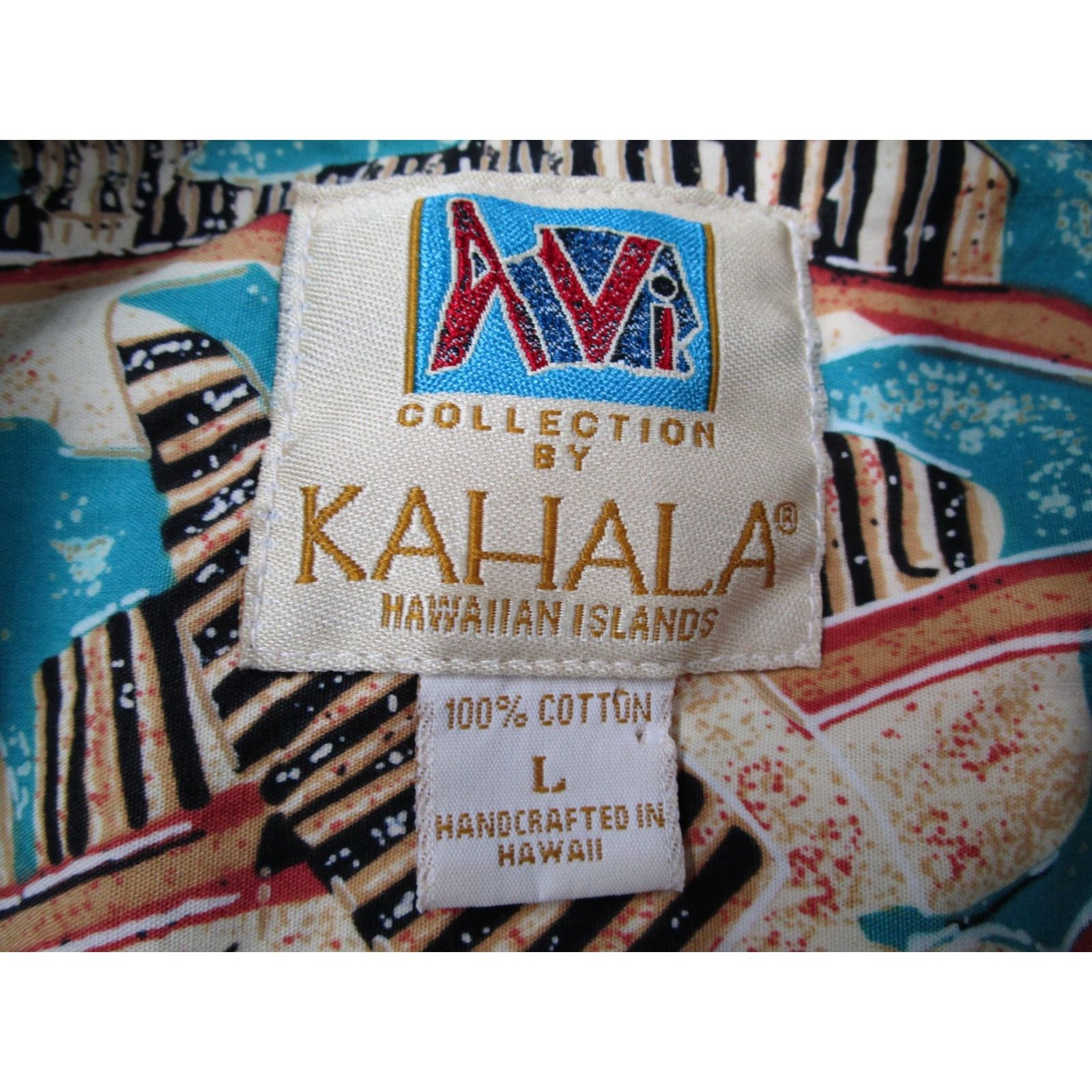 ALOHAS VINTAGE Kahala Avi Shirt Mens Large Hawaiian Aloha Fish Button Made Hawaii 90s Size US L / EU 52-54 / 3 - 3 Thumbnail