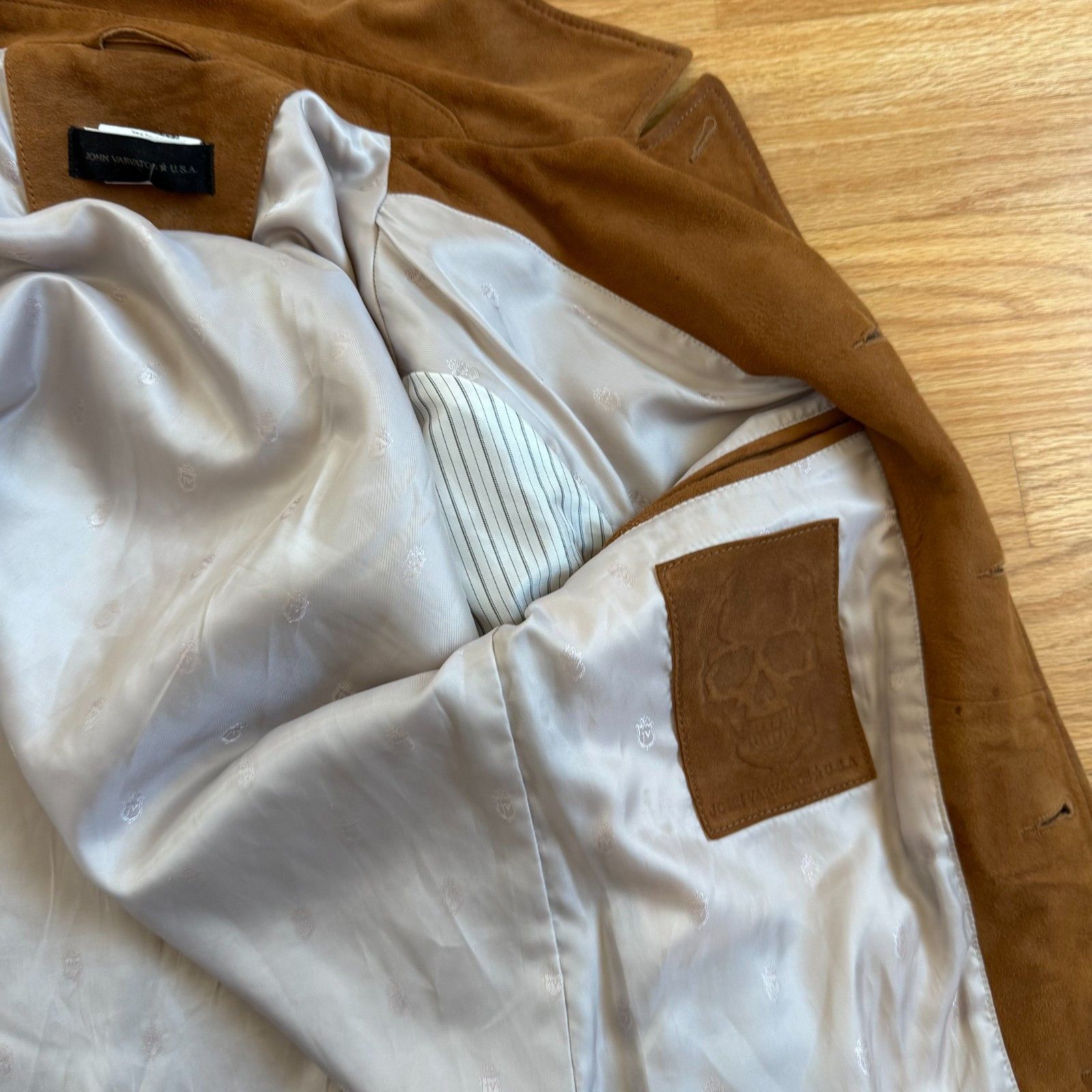 John Varvatos John Varvatos Sundance Brown Sheep Skin Suede Leather Jacket Size US S / EU 44-46 / 1 - 8 Thumbnail