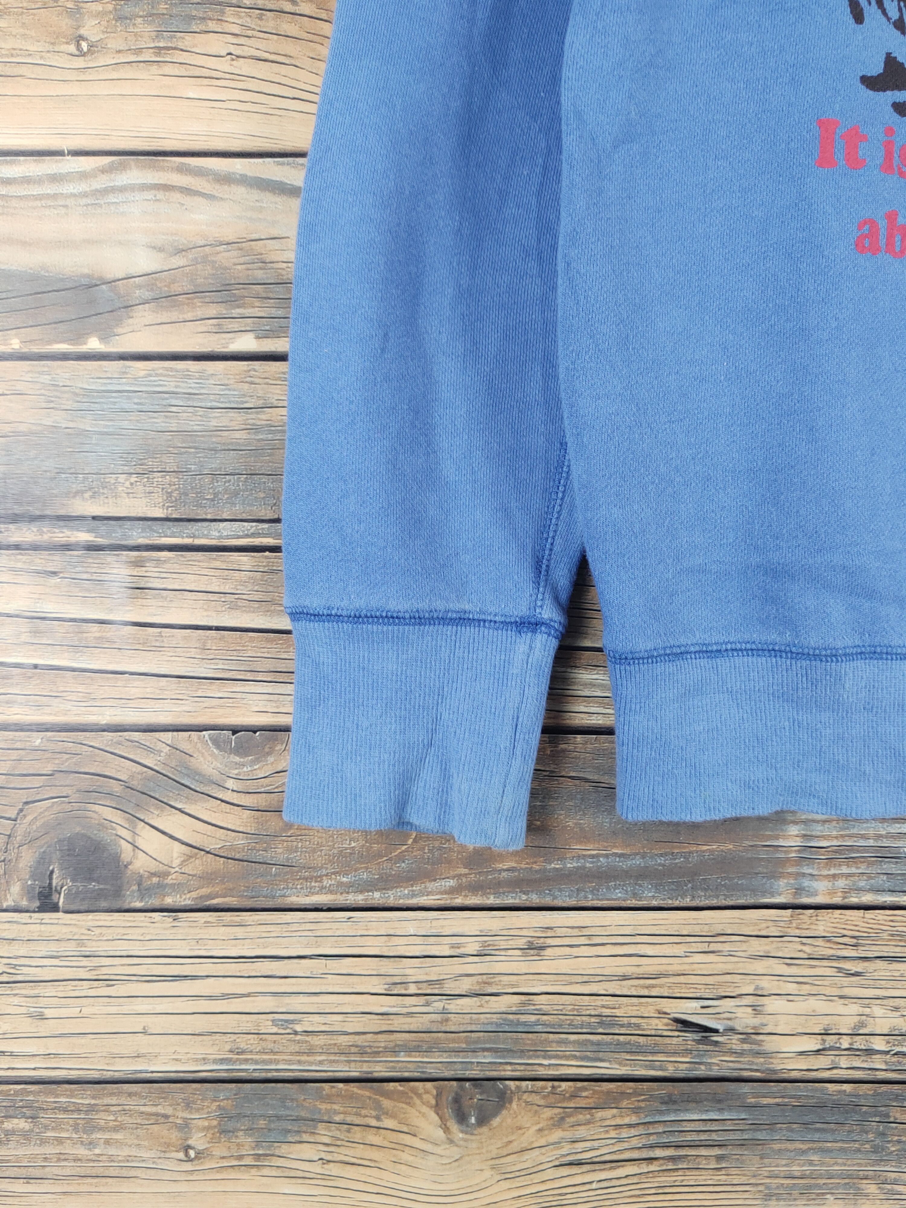 Japanese Brand × Vintage Uniqlo Blue Sweatshirts #W1459 Size M / US 6-8 / IT 42-44 - 5 Thumbnail
