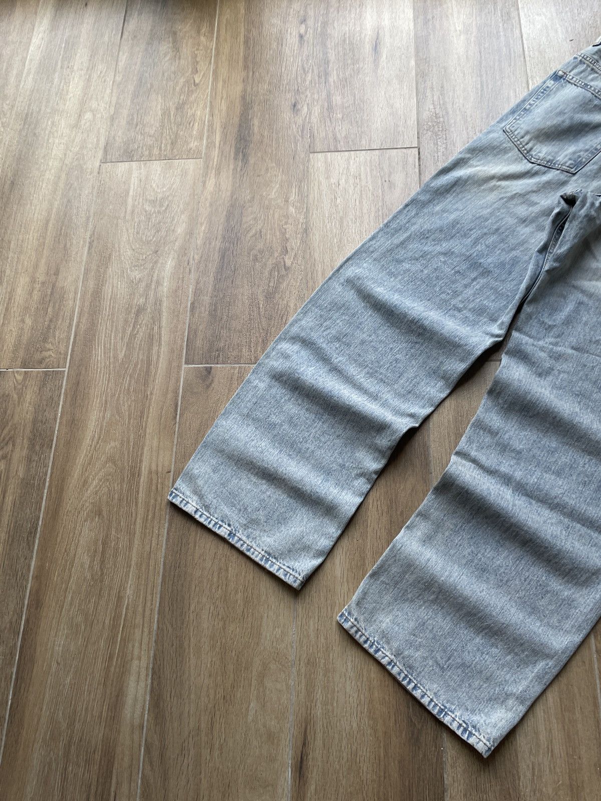 Japanese Brand Vintage Baggy Jeans Washed Flared Wide Avant Garde Japanese Size US 30 / EU 46 - 6 Thumbnail
