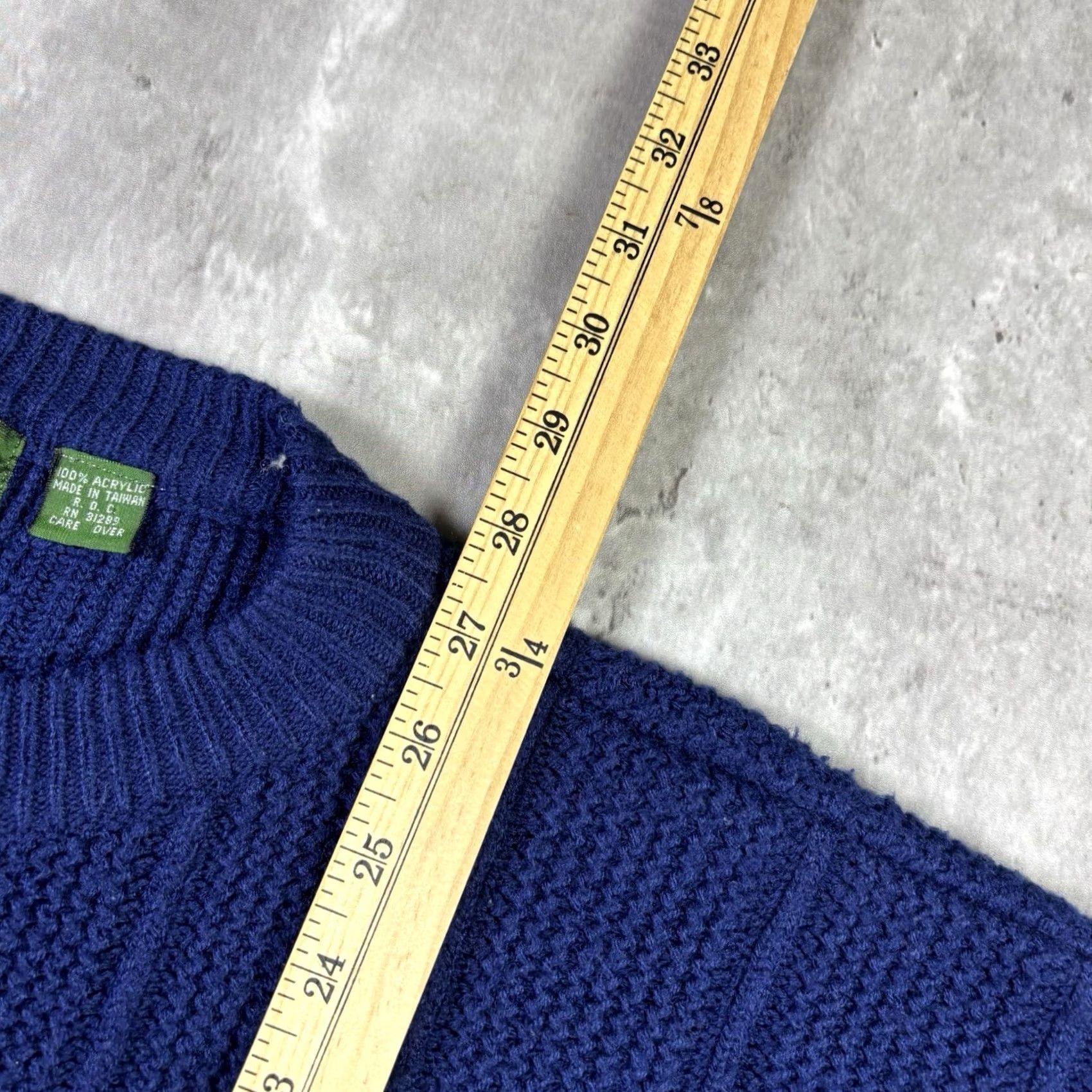 Vintage VINTAGE 90s Chunky-Knit Blue Pullover Crewneck Sweater Adult XL 100% Acrylic Size US XL / EU 56 / 4 - 8 Thumbnail