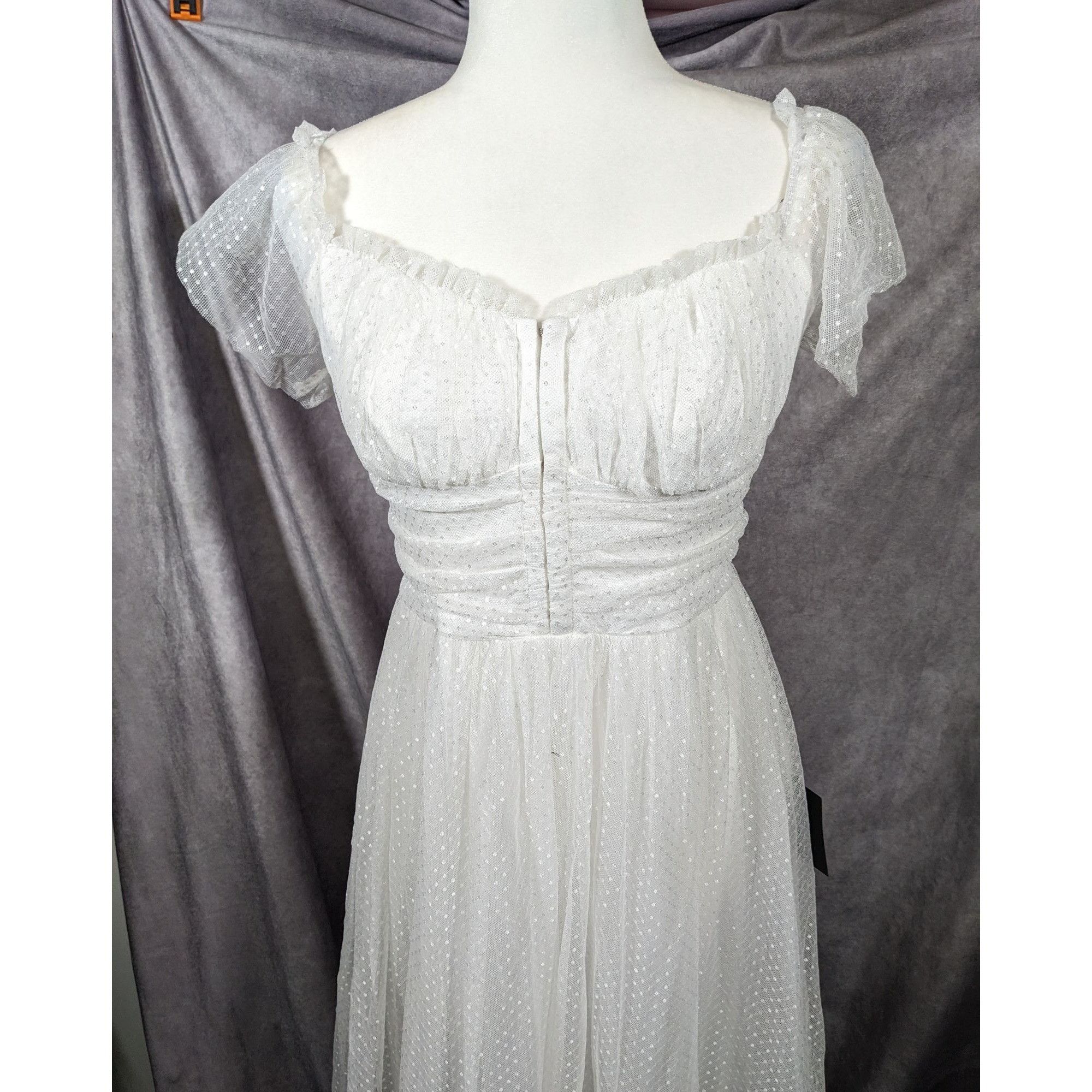 Lulus Lulus Regal Radiance Whimsical White Tiered Bustier Dress Si Size XL / US 12-14 / IT 48-50 - 8 Thumbnail