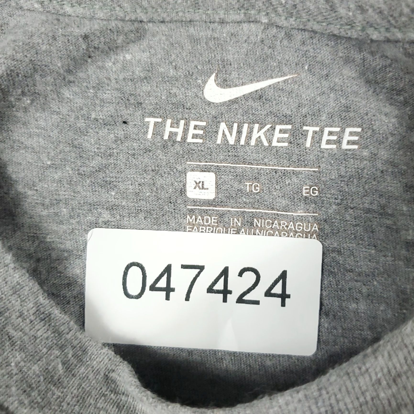 Nike NIKE Gray Swoosh T-Shirt Mens XL Casual Short Sleeve Modern Sports Size US XL / EU 56 / 4 - 8 Thumbnail