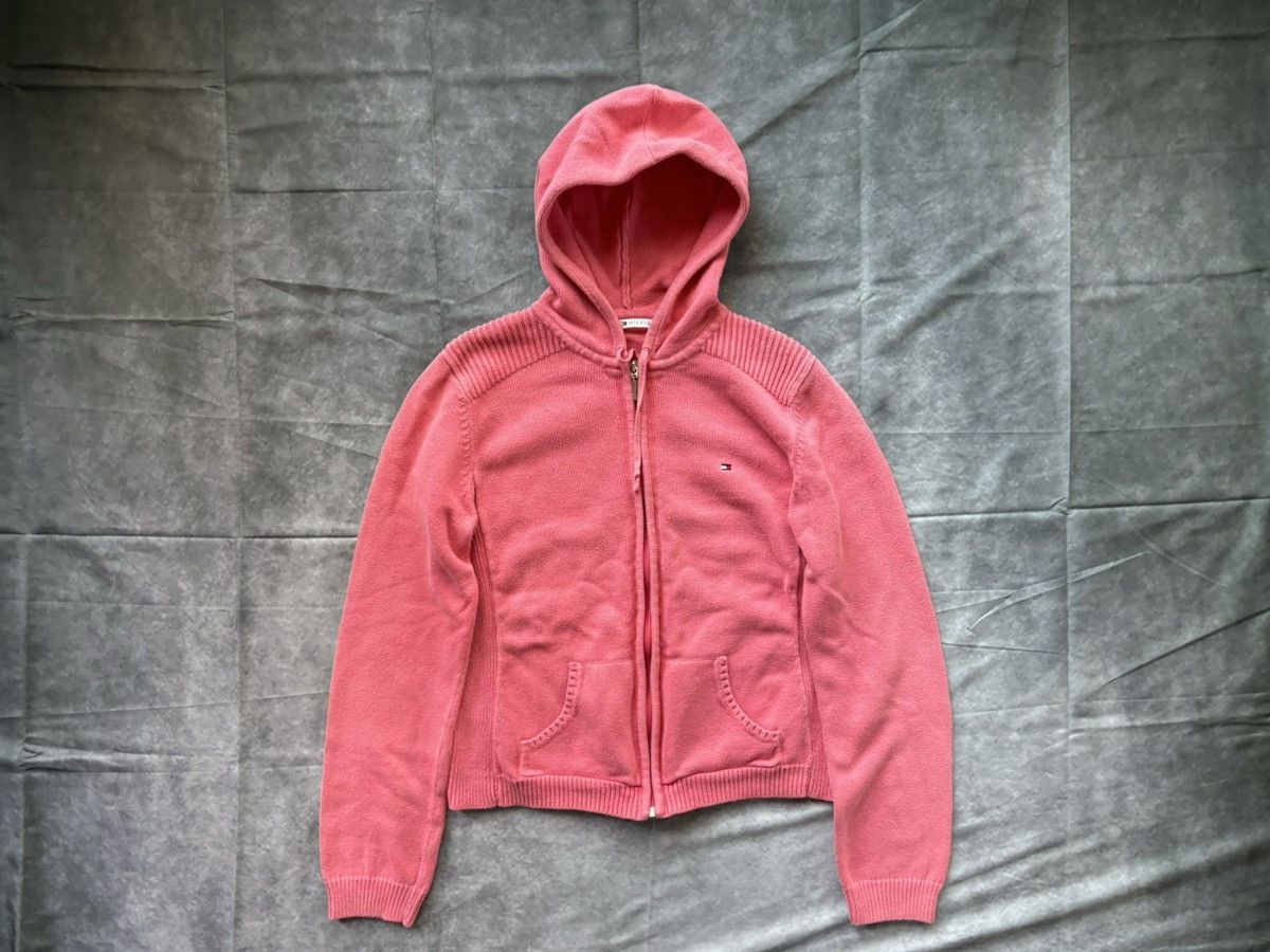 Tommy Hilfiger × Tommy Jeans × Vintage Vintage Tommy Hilfiger Hoodie 1990s 2000s Y2K Ribbed Zip Up Size US XS / EU 42 / 0 - 9 Thumbnail