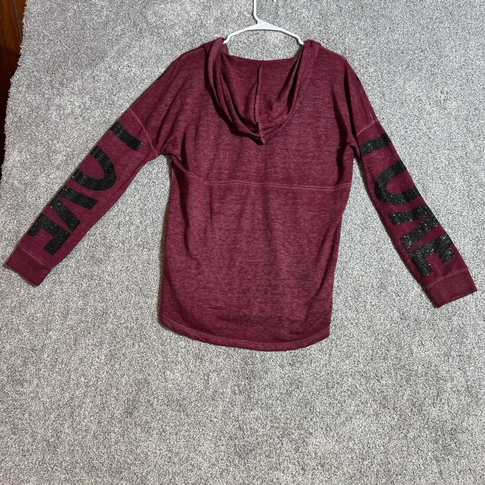 Other No Boundaries Hoodie Womens M Sparkly Shirttail Sweatshirt Size M / US 6-8 / IT 42-44 - 7 Thumbnail