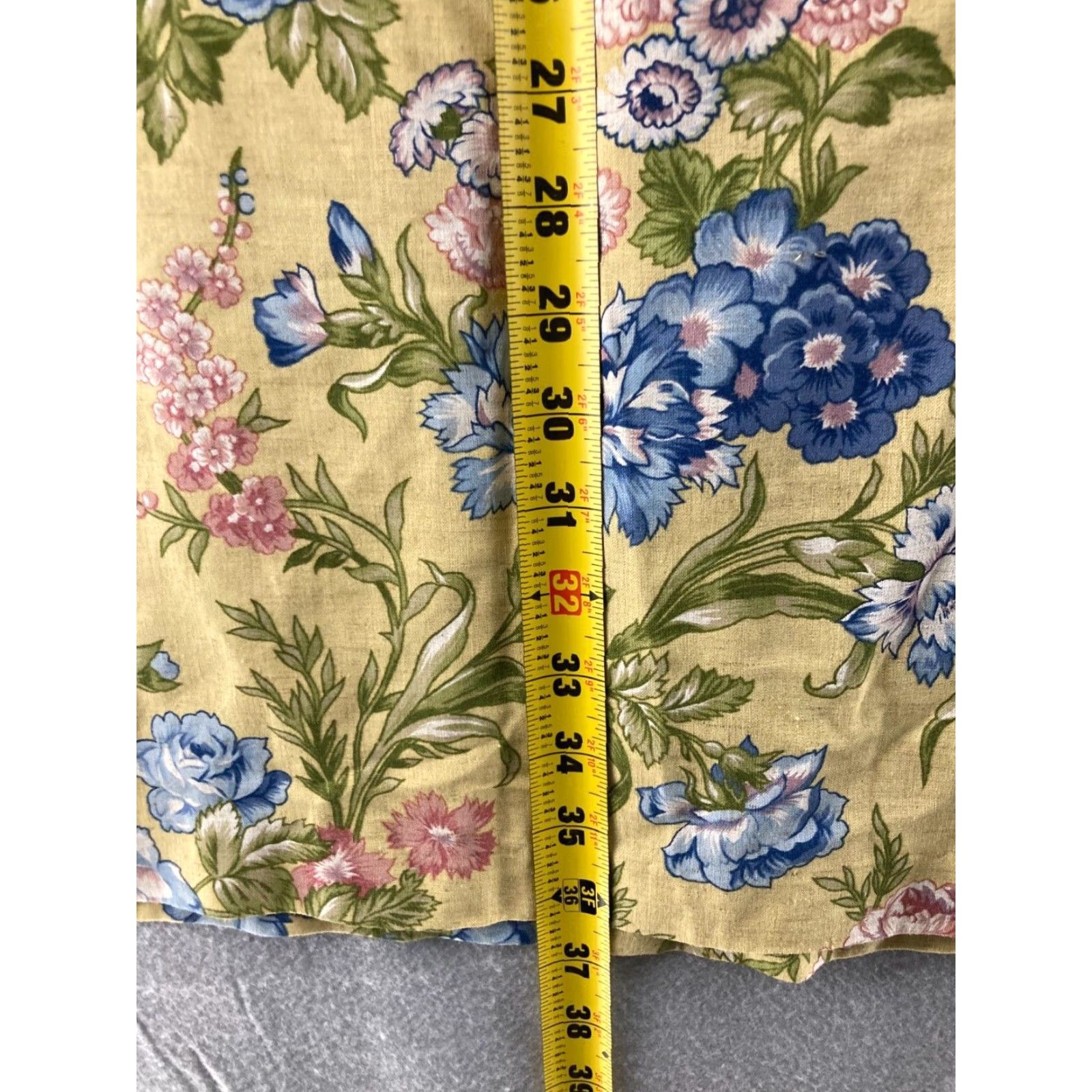 Vintage VINTAGE Intriguing Threads Maxi Skirt Womens 12 USA Made Yellow Floral 1980s Size 34" / US 12 / IT 48 - 5 Thumbnail