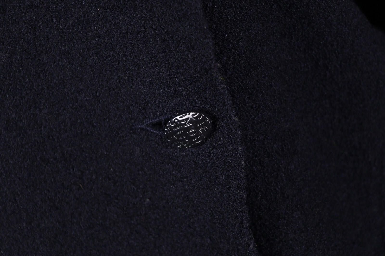 Designer Indies France Wool Black Boiled Wool Coat Jacket Size 2 Size XS / US 0-2 / IT 36-38 - 4 Thumbnail