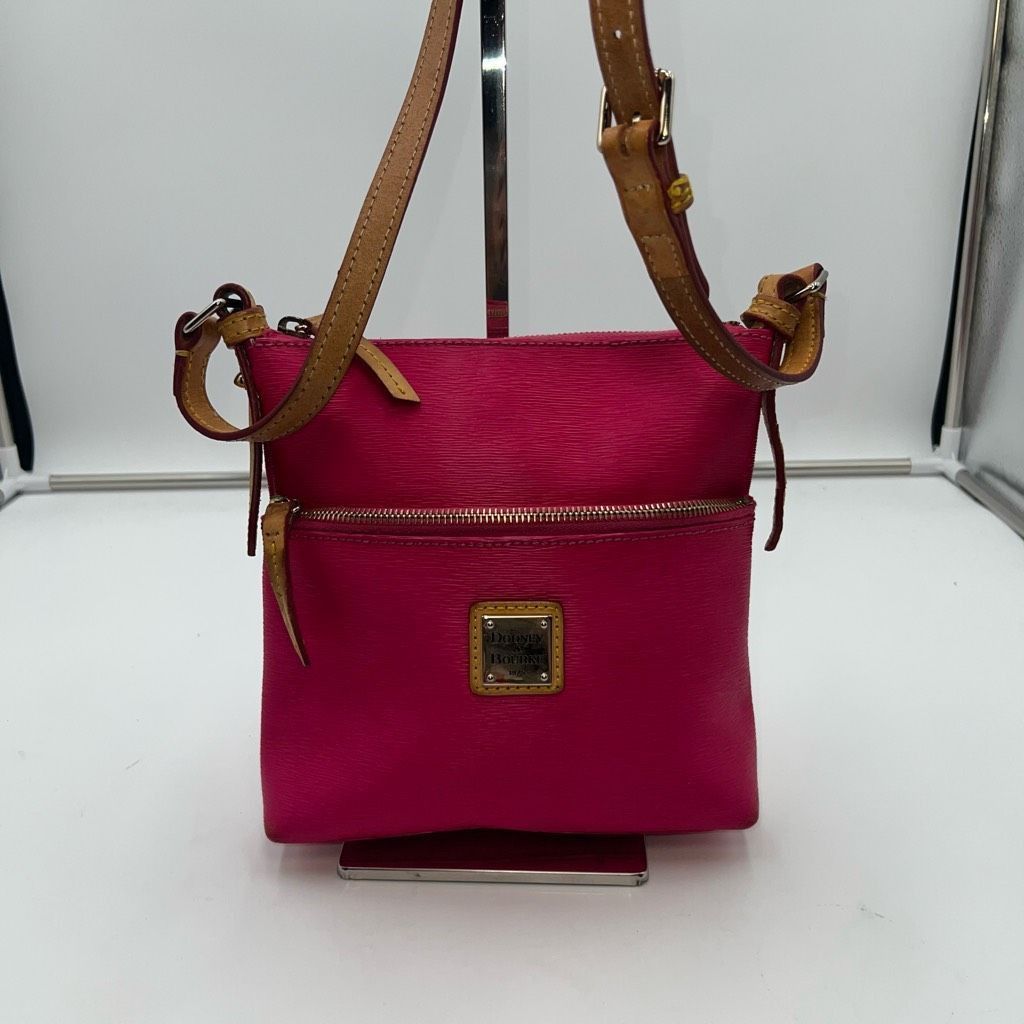 Dooney & Bourke Dooney & Bourke Hot Pink Letter Carrier Crossbody Leather Ba Size ONE SIZE - 1 Thumbnail