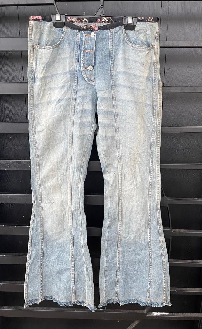 Designer × United Colors Of Benetton 🔥VERY RARE ! UNITED COLOUR OF BENETTON FLARE JEANS Size 29" - 2 Thumbnail